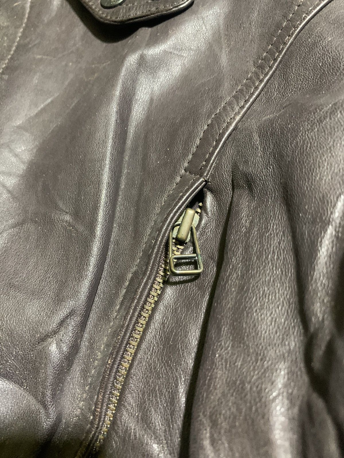 Japanese Brand × Yoshiyuki Konishi Vintage Leather Jacket Ficce Razza by Yoshiyuki Konishi Size US L / EU 52-54 / 3 - 7 Thumbnail