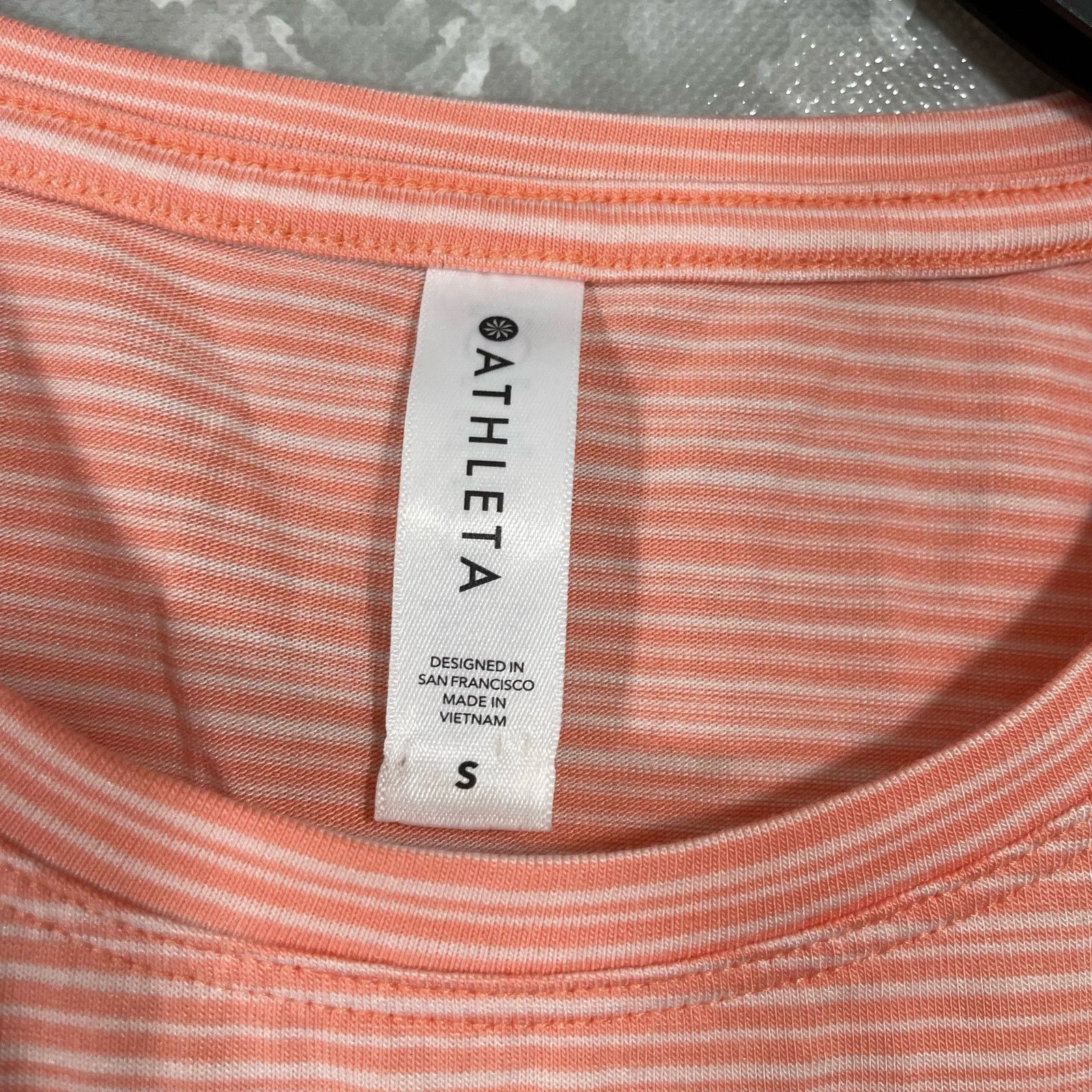 Athleta Athleta Women’s Coral Stripe Cloudlight Muscle Tee - Small Size S / US 4 / IT 40 - 5 Thumbnail