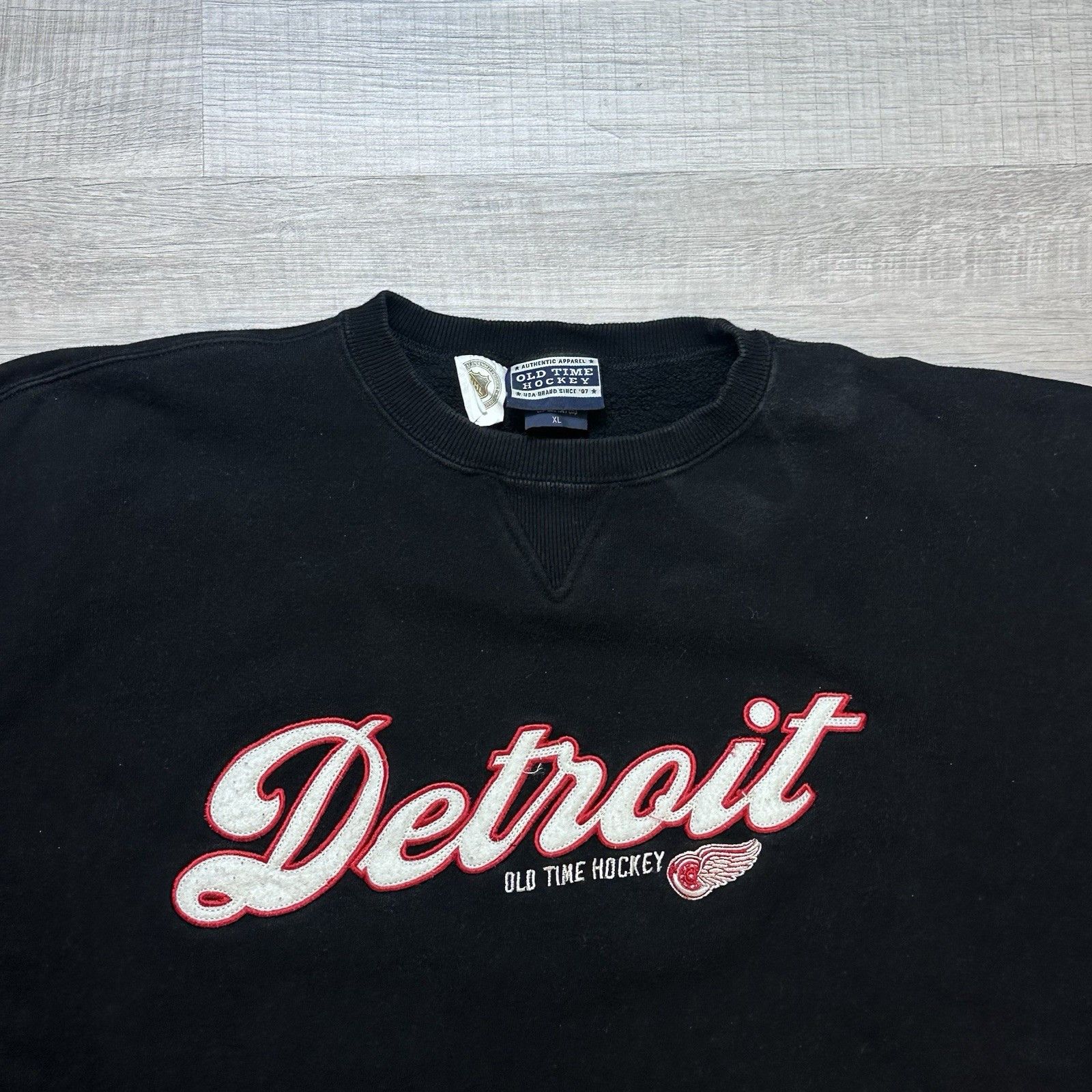 Vintage Vintage 90s Old Time Hockey Detroit Red Wings Sweatshirt XL Size US XL / EU 56 / 4 - 5 Thumbnail