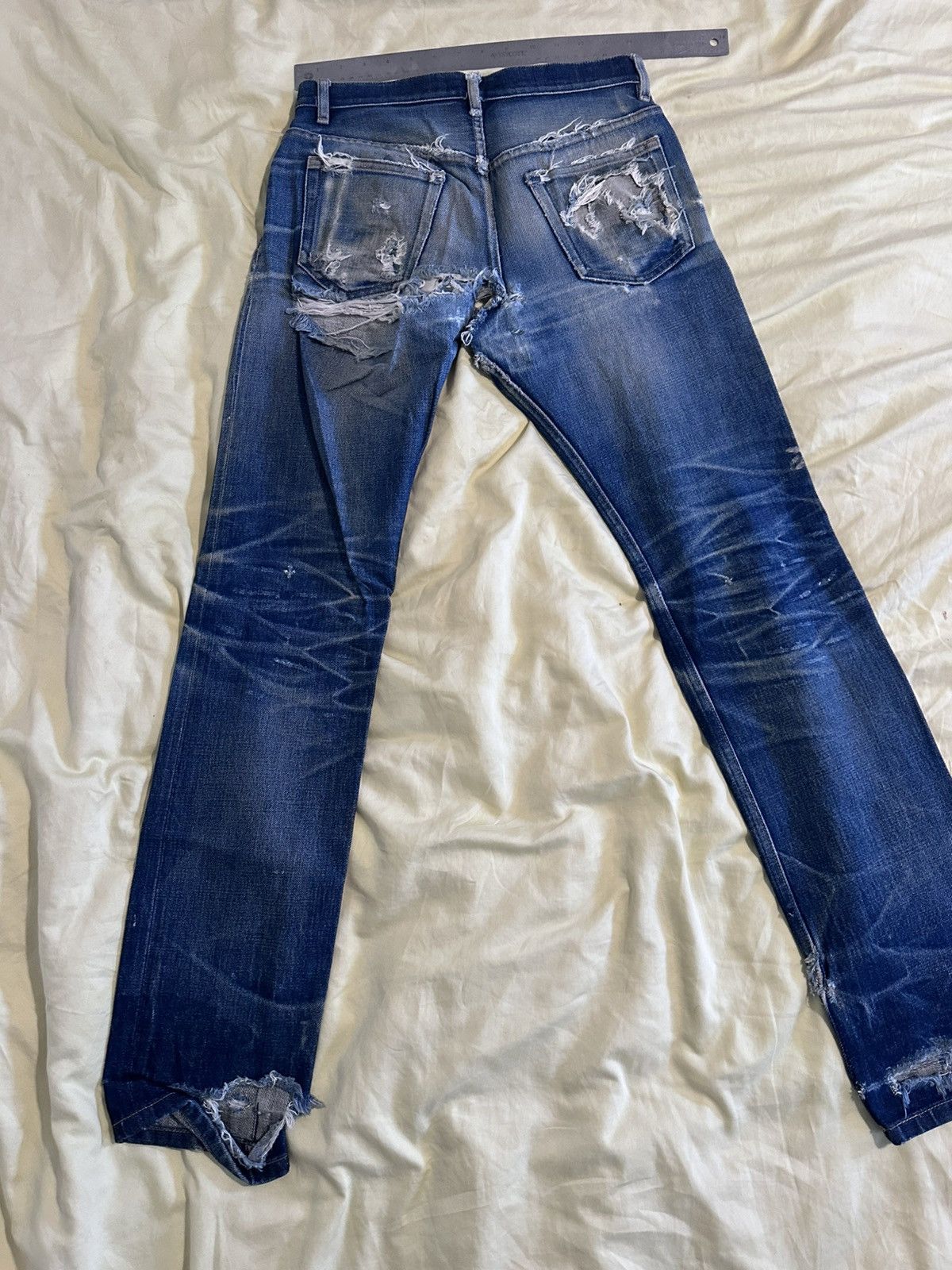 A.P.C. A.P.C. Heavily Distressed Indigo Denim Jeans Size US 27 - 6 Thumbnail