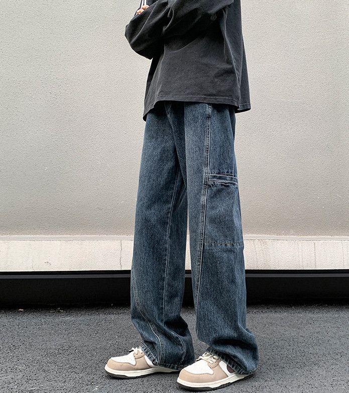 Japanese Brand Japanese retro workwear casual men's loose straight jeans Size US 32 / EU 48 - 3 Thumbnail