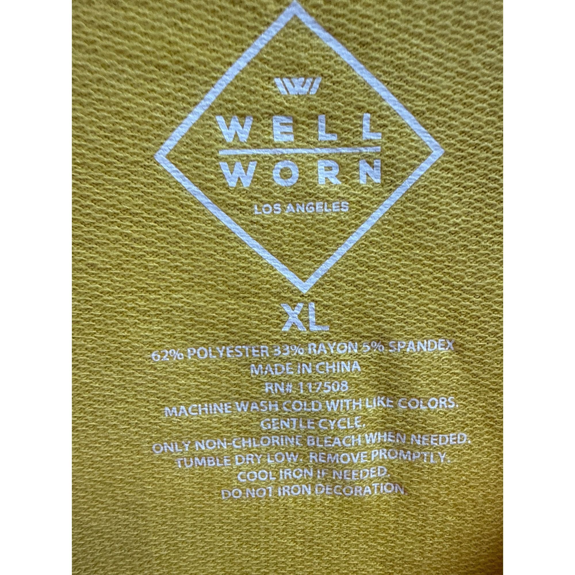 Other Women's Yellow Poderosa Sweatshirt XL By Well Worn Cotton Bl Size XL / US 12-14 / IT 48-50 - 3 Thumbnail