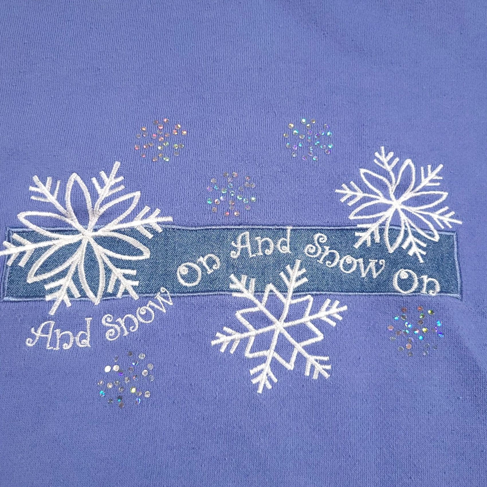 Vintage VINTAGE? No. Legacy Sportswear Sweatshirt Womens XL Purple Crewneck Snowflake Winter Pullover Size XL / US 12-14 / IT 48-50 - 4 Thumbnail
