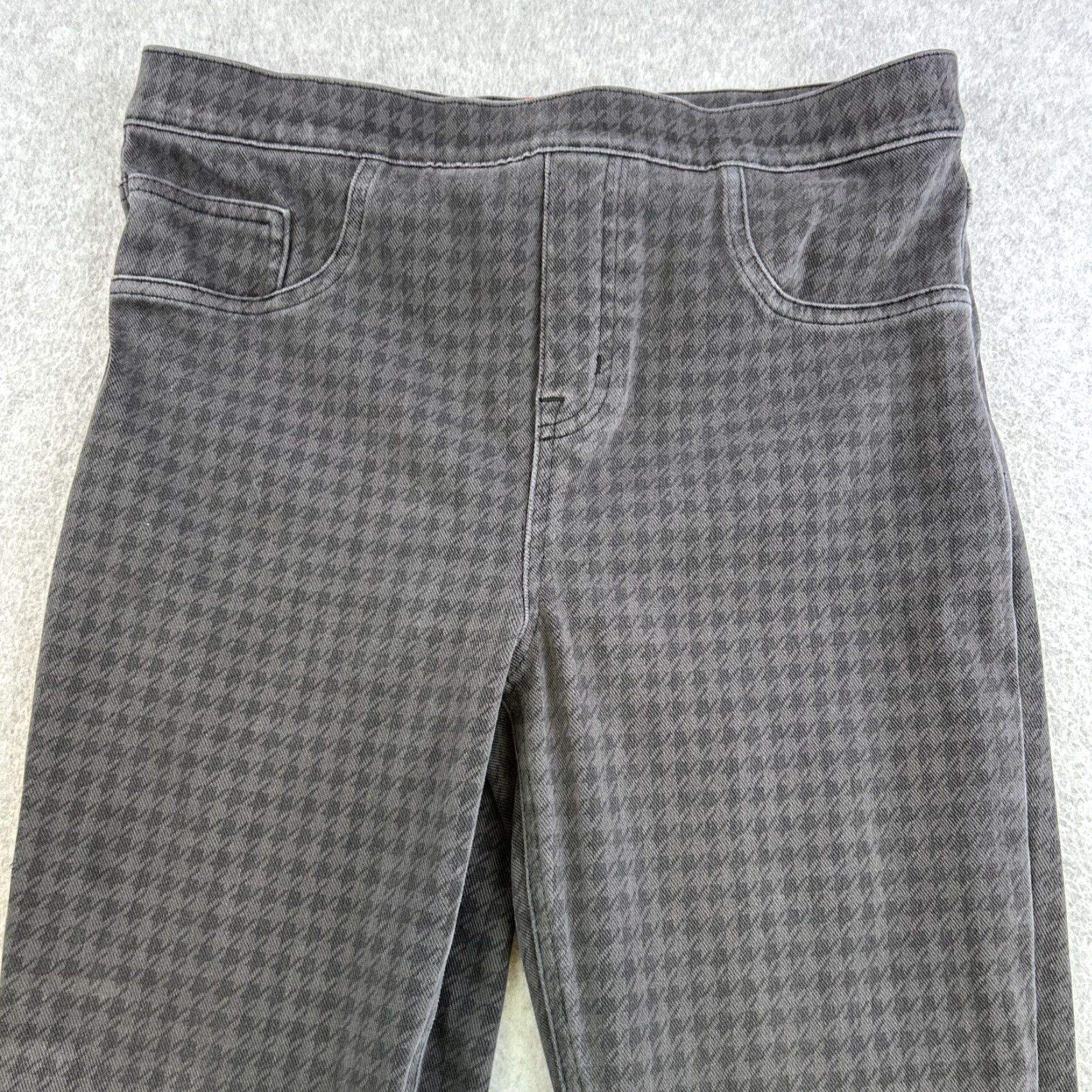 Spanx Spanx Jeggings Womens Large Gray Houndstooth Stretch Waist Skinny Casual Size 36" / US 14 / IT 50 - 4 Thumbnail