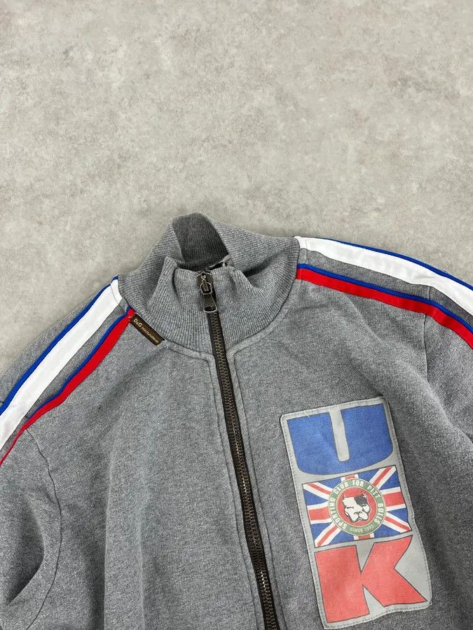 Dolce & Gabbana AW2004 Dolce & Gabbana UK Flag Team Grey Zip-up Sweater Size US S / EU 44-46 / 1 - 5 Thumbnail