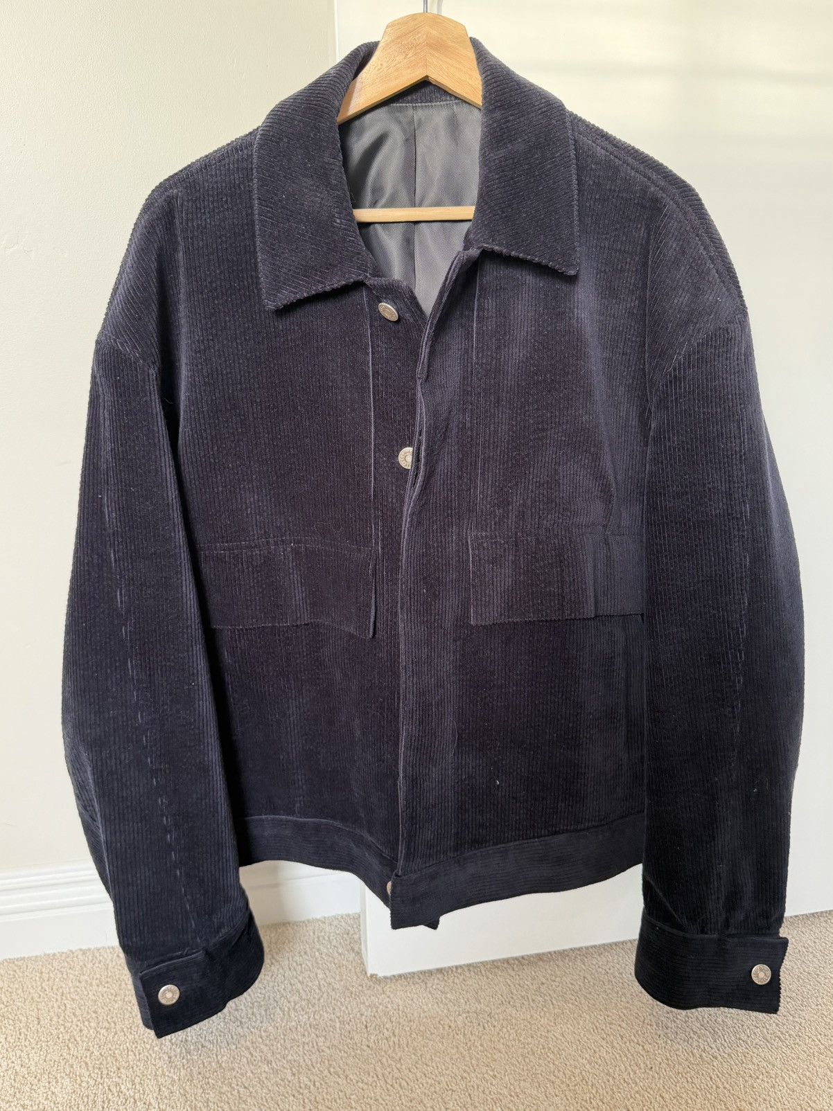 LE17SEPTEMBRE Le17Septembre Corduroy Cotton Jacket Navy Size US M / EU 48-50 / 2 - 1 Thumbnail