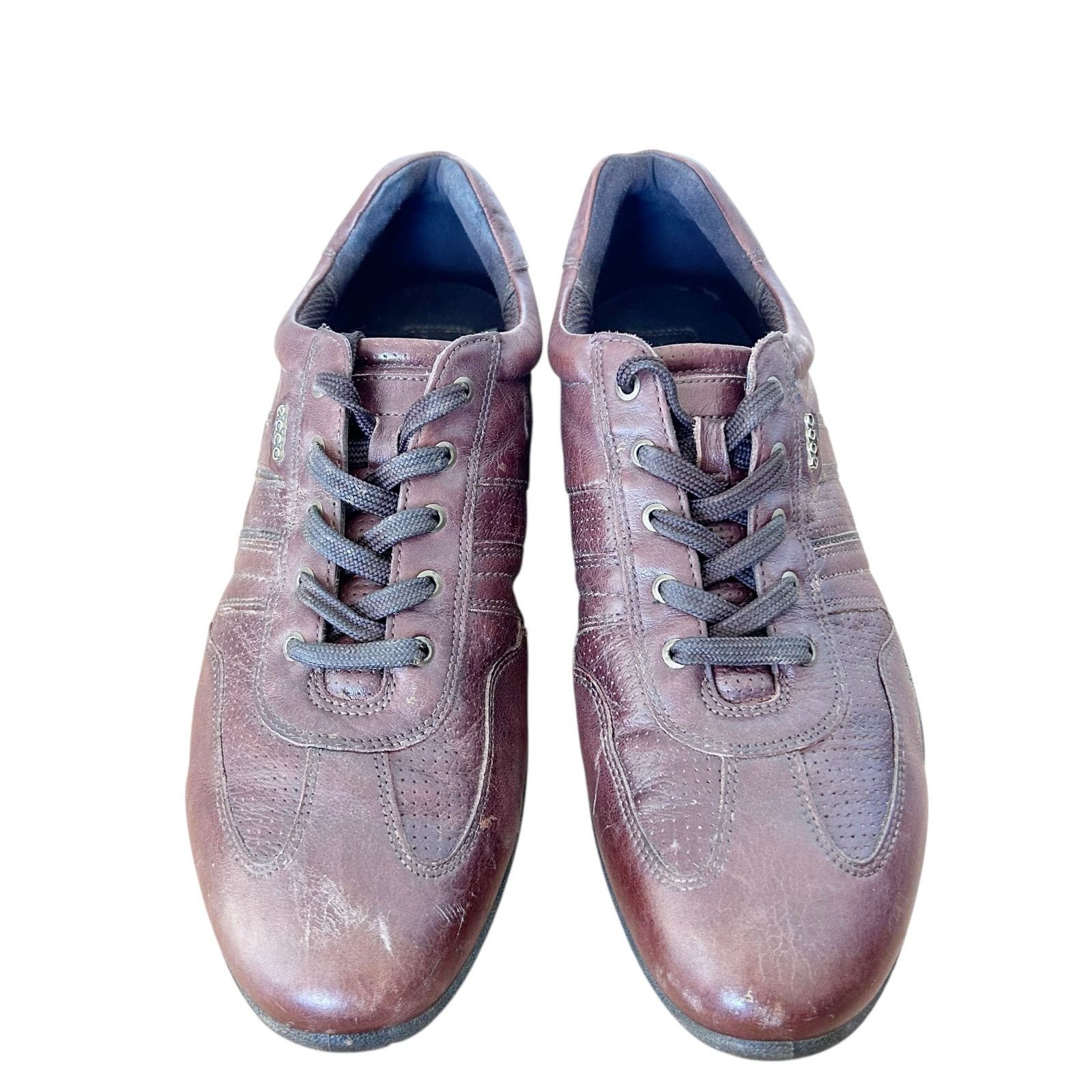 Ecco Ecco 24/7 Ultra Comfort Brown Leather Sneakers Sz 43 Size US 10 / EU 43 - 3 Thumbnail