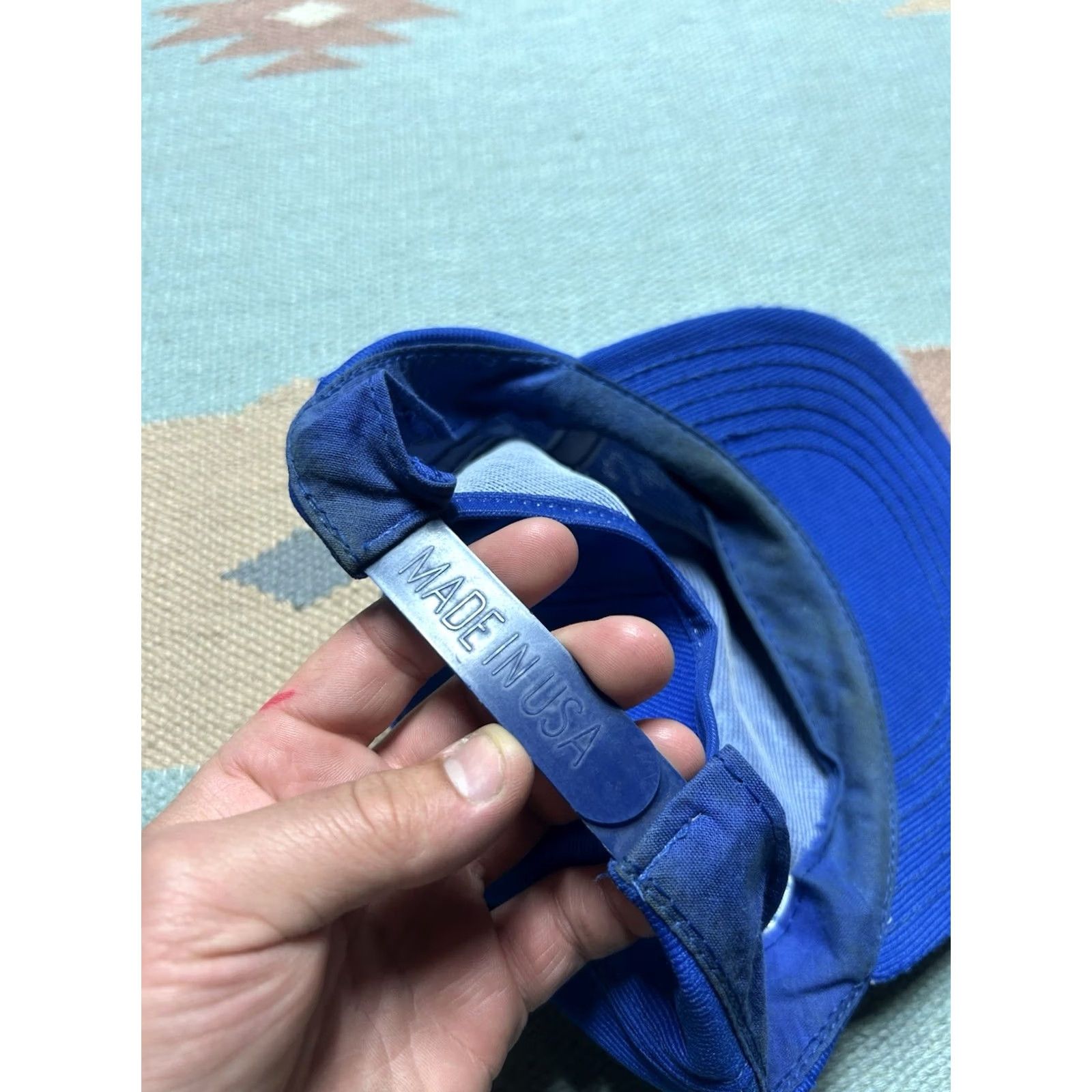 Vintage VINTAGE SnapBack Hat Cap Inland Waters Michigan blue adjustable made in USA Mens Adjustable Blue Snapback USA Inland Waters Michigan Hat cap Size ONE SIZE - 7 Thumbnail