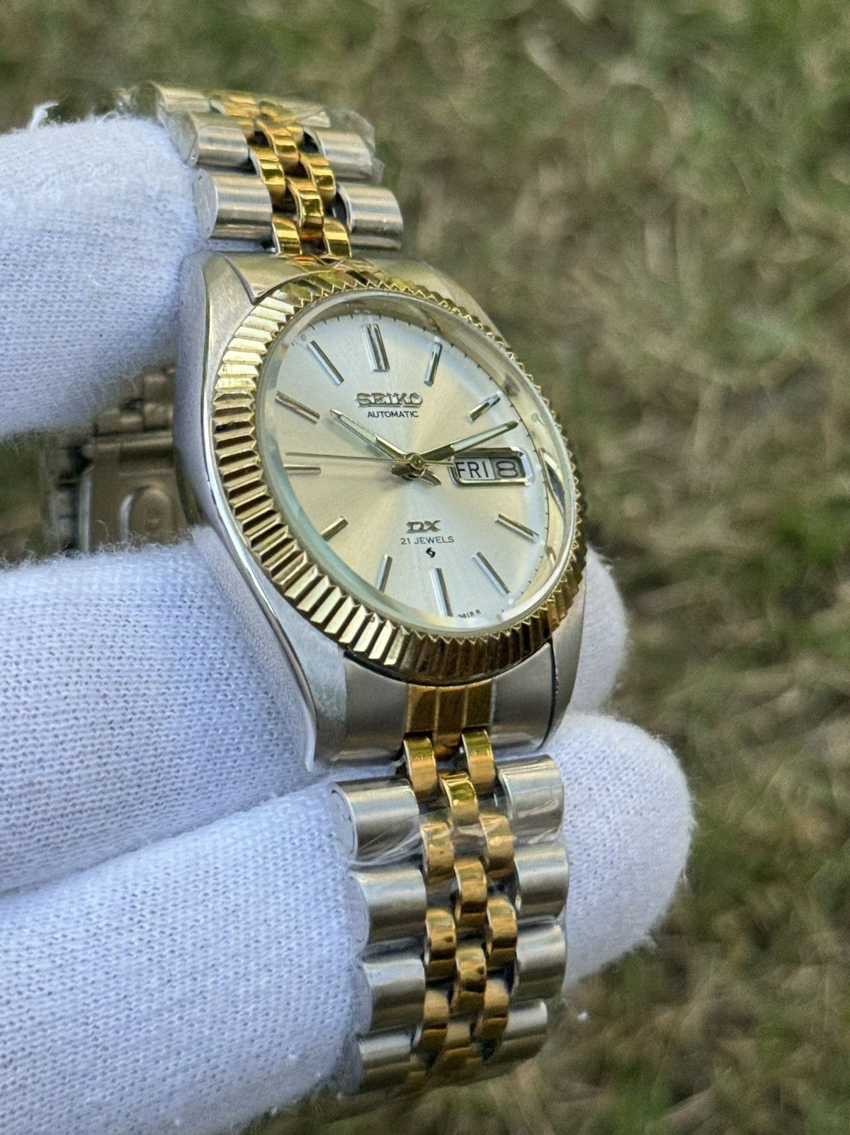 Seiko Seiko 5 DX Fluted Bezel Automatic 6309 Japanese mens Watch Size 36 - 11 Thumbnail