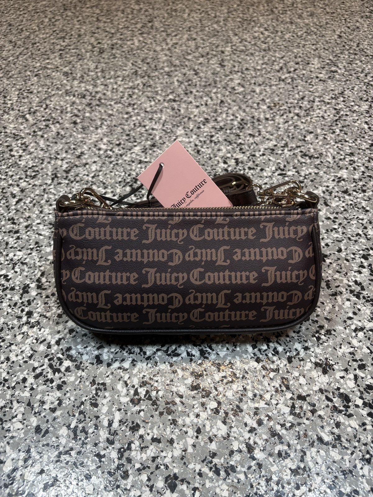 Juicy Couture Vintage Y2K Juicy Couture Brown Quilted Leather Shoulder Bag Size ONE SIZE - 2 Thumbnail
