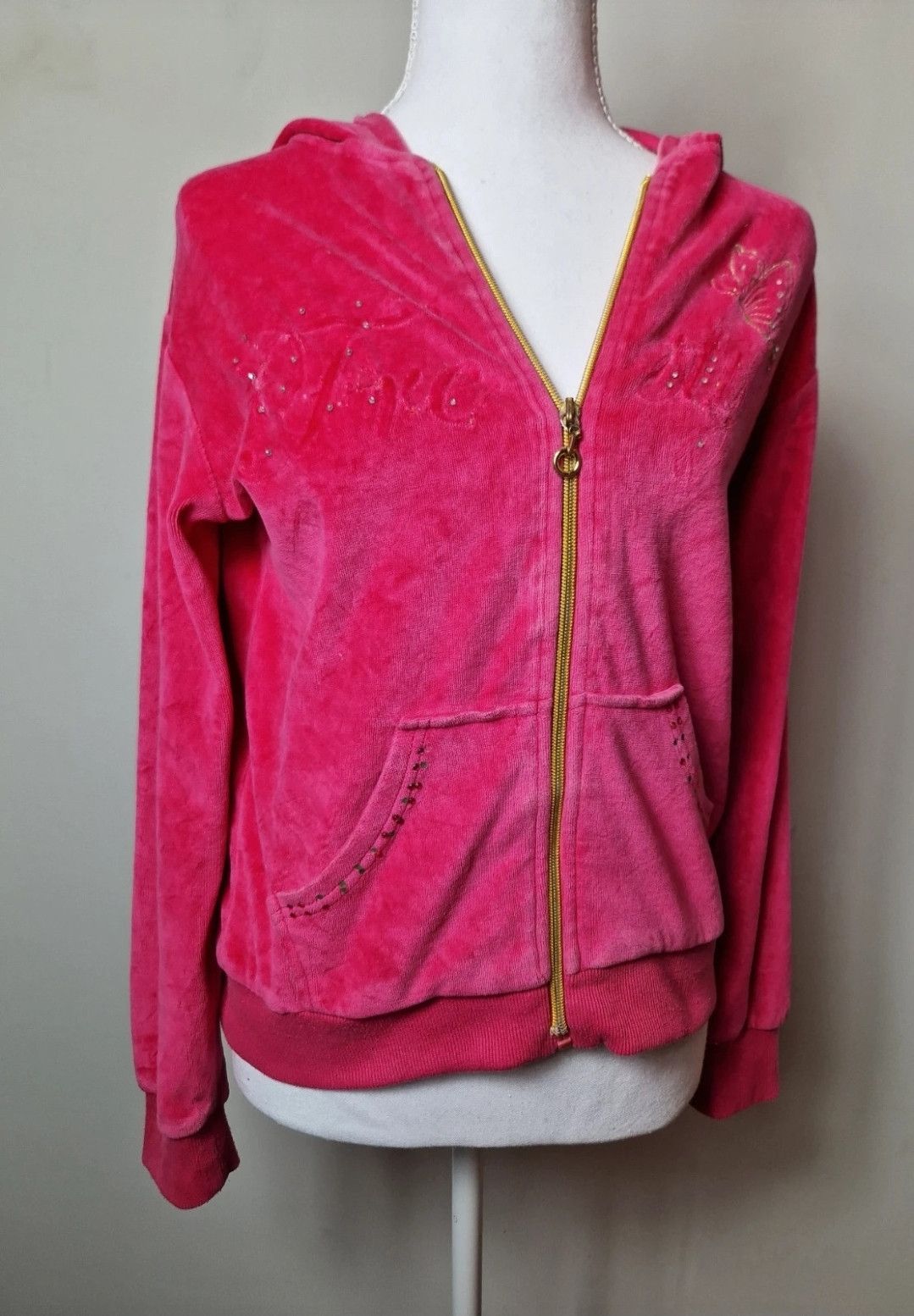 Hysteric Glamour vintage pink velour hoodie juicy couture y2k 2000s archive Size M / US 6-8 / IT 42-44 - 2 Thumbnail