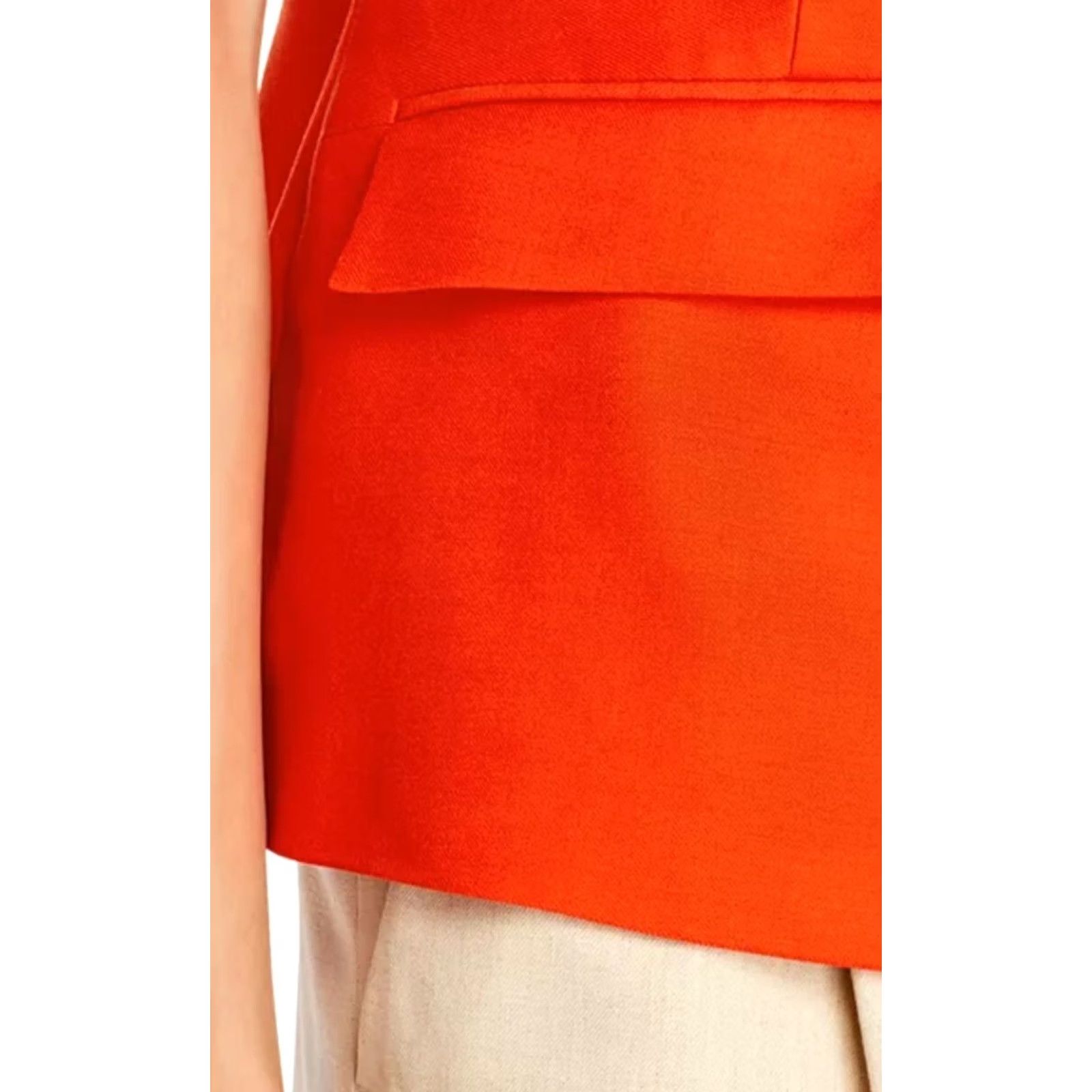 Bcbgmaxazria BCBG MAXAZRIA VEST CASCADING Orange 8 Womens Regular Polyester Color Size M / US 6-8 / IT 42-44 - 3 Thumbnail