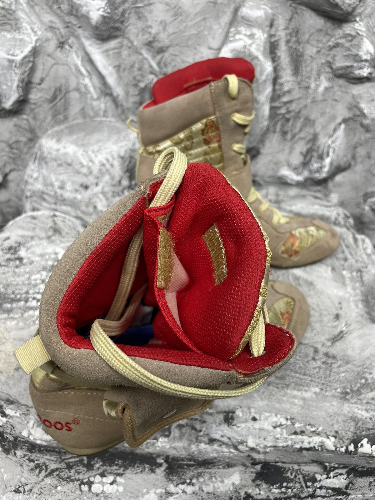Japanese Brand × Vintage 2000s Y2K Punk Pocket Rare High Shoes Chinese Satin Pattern Size US 8 / IT 38 - 7 Thumbnail
