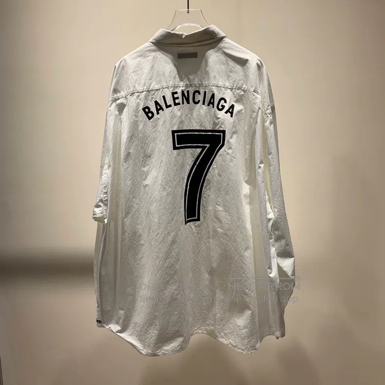Balenciaga Balenciaga Letter Printed Collar Single-Breasted Long-Slee Size US XS / EU 42 / 0 - 3 Thumbnail