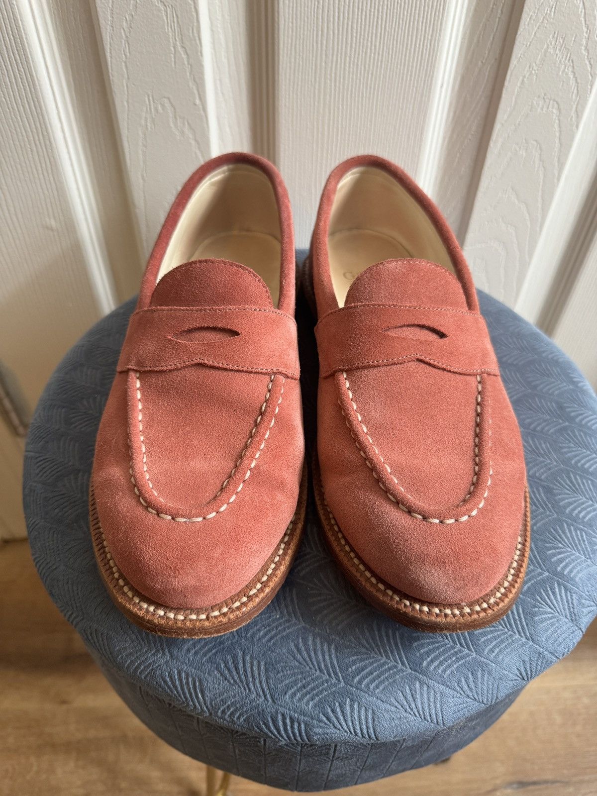 Grant Stone Grant Stone Traveler Penny Loafer CF Stead Coral Suede 6D Size US 6 / EU 39 - 2 Thumbnail