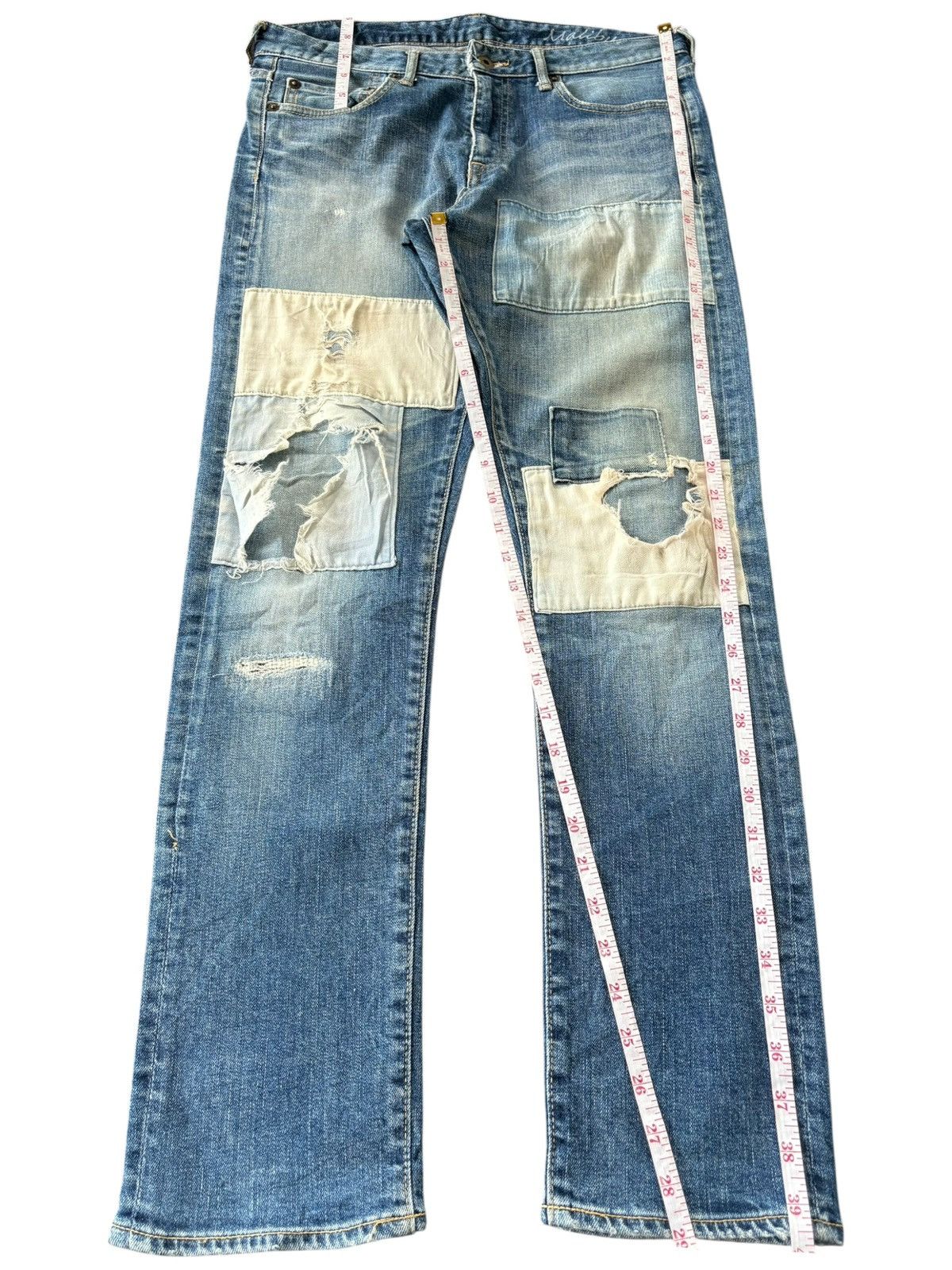 Japan Blue Vintage Y2K Japan Blue Malibu Patchwork Reworked Jeans Size US 32 / EU 48 - 8 Thumbnail
