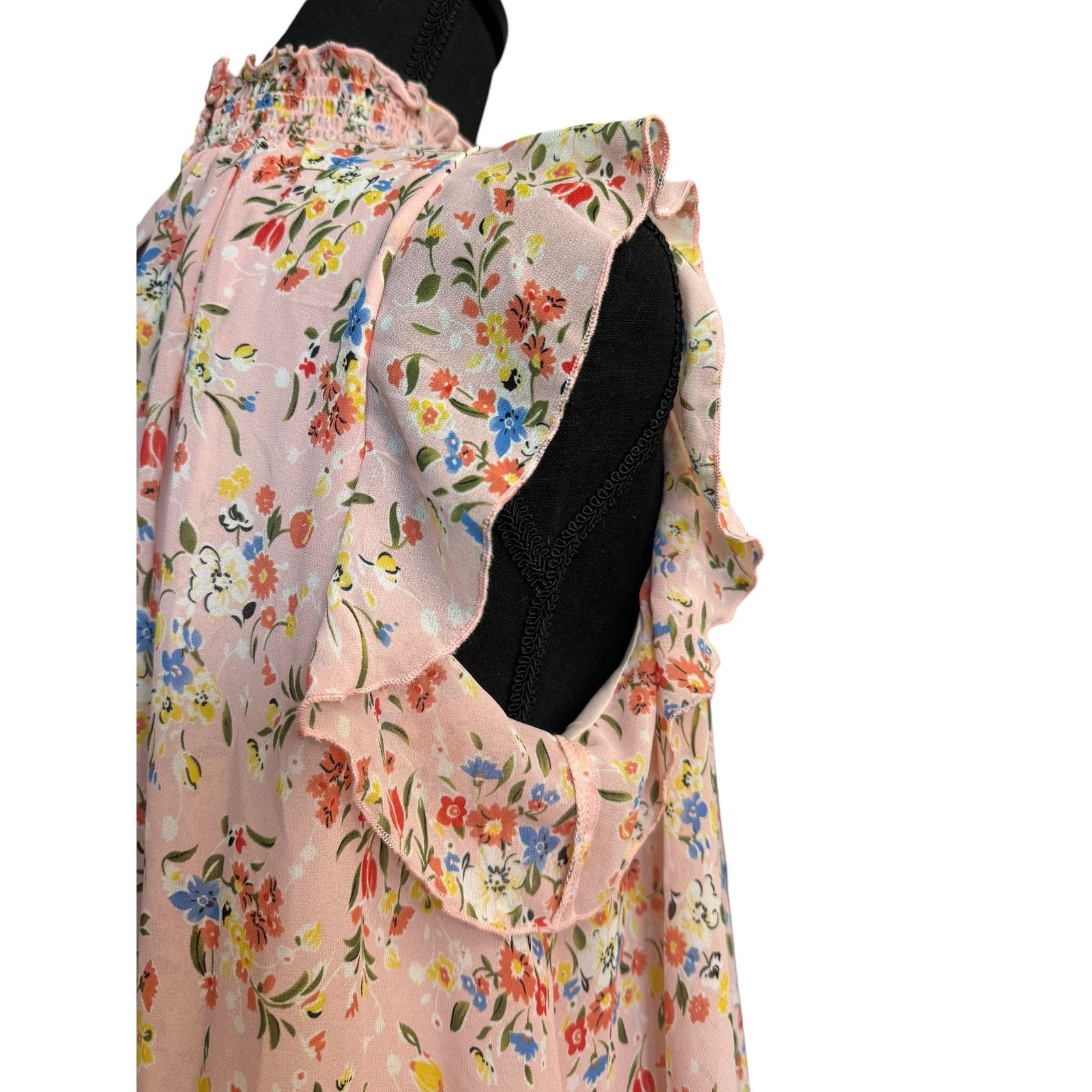 Nordstrom MELLODAY Nordstrom Pink Floral BABYDOLL Dress NWT xs Size XS / US 0-2 / IT 36-38 - 5 Thumbnail