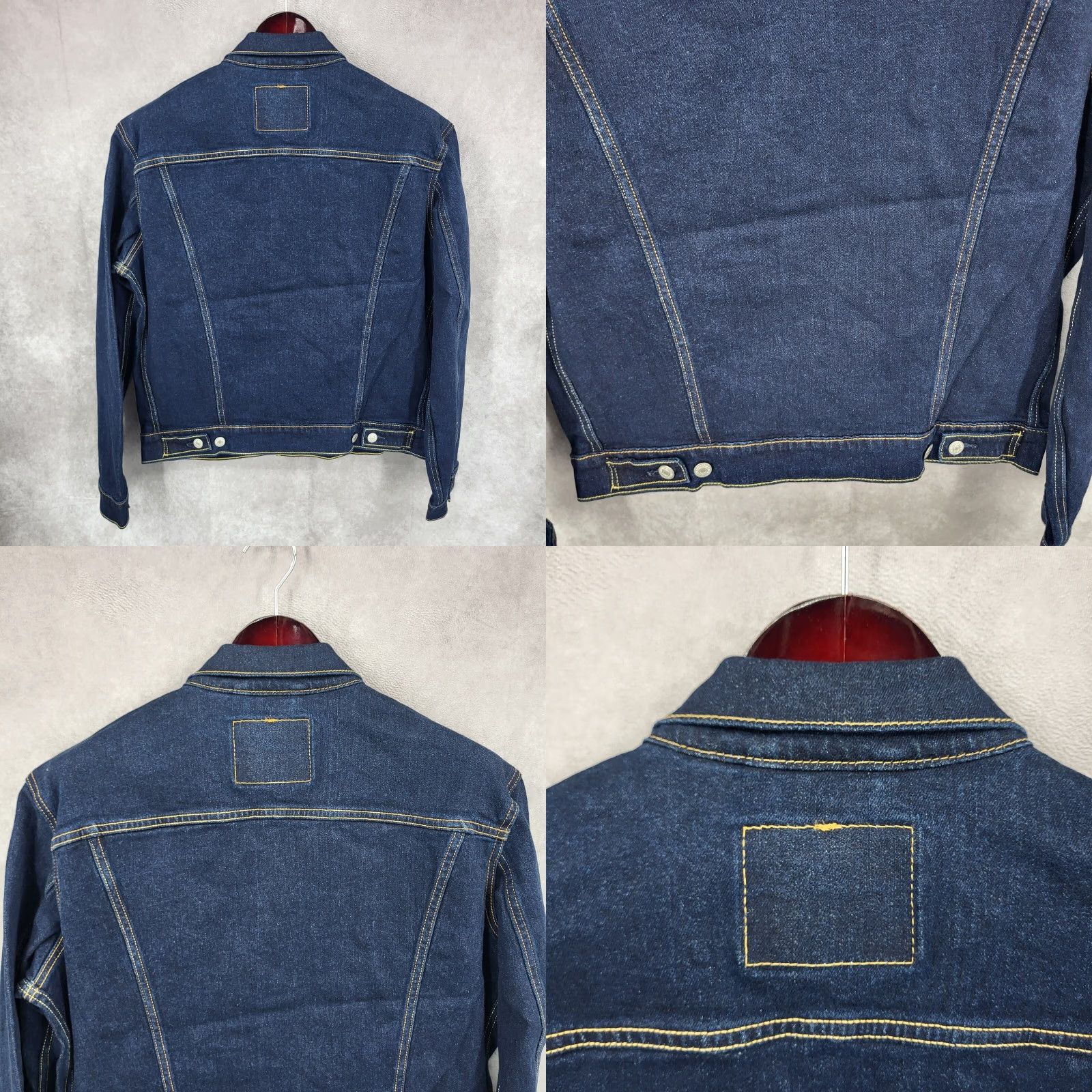 Levi's VINTAGE Levi's Trucker Jacket Mens Medium Blue NWT Dark Wash 90s Classic USA Jacket/Coat Short Chest 46 Mens Regular Size US M / EU 48-50 / 2 - 8 Thumbnail