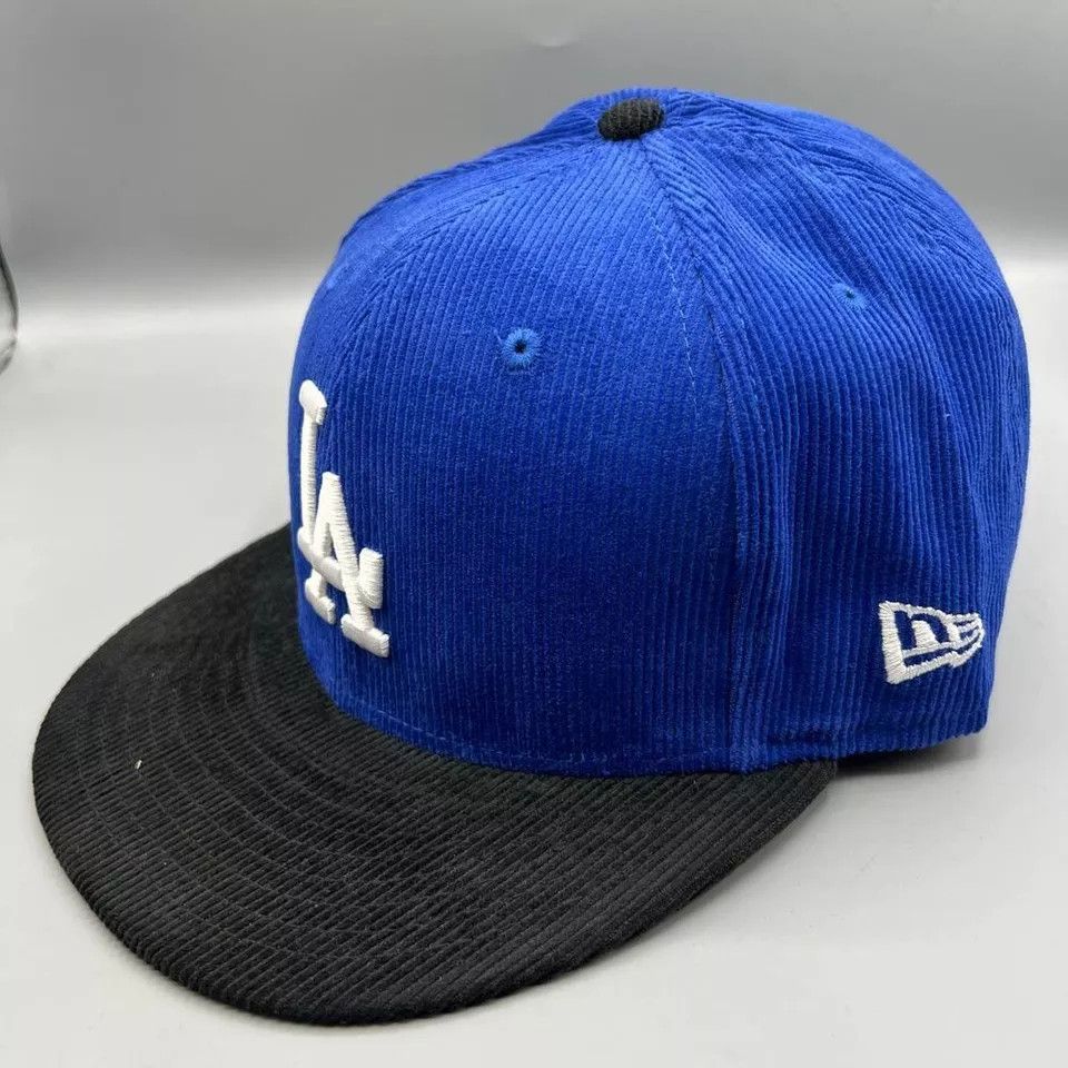 New Era Los Angeles LA Dodgers Hat Men 8 Corduroy 59Fifty New Era Size ONE SIZE - 3 Thumbnail