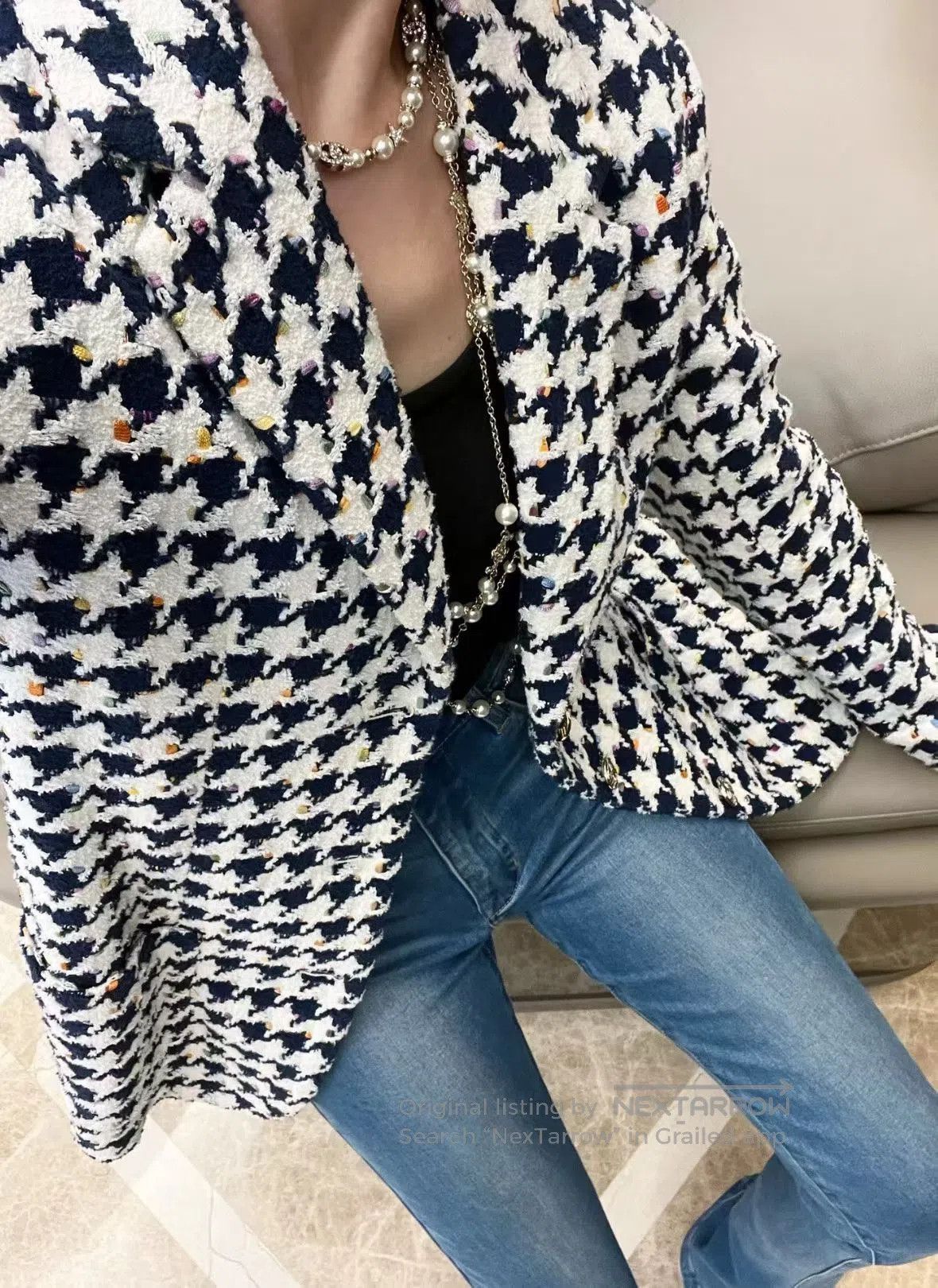 Chanel Chanel 21P Houndstooth Jacket. Size XXS / US 00 / IT 34 - 5 Thumbnail