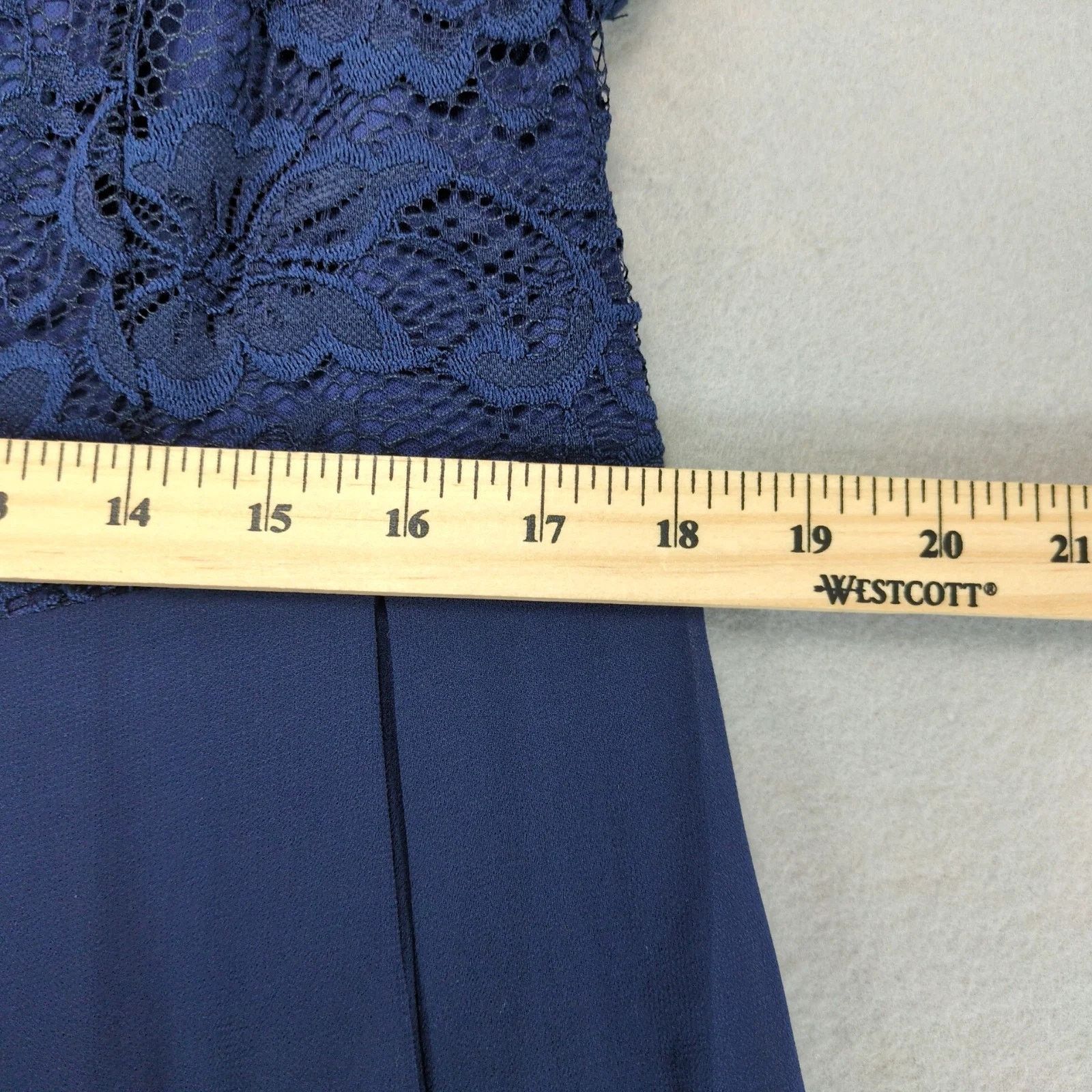 Other UK Emerald Sundae Navy Lace Bodice Chiffon Maxi Dress 3XL Size 3XL / US 20-22 - 7 Thumbnail