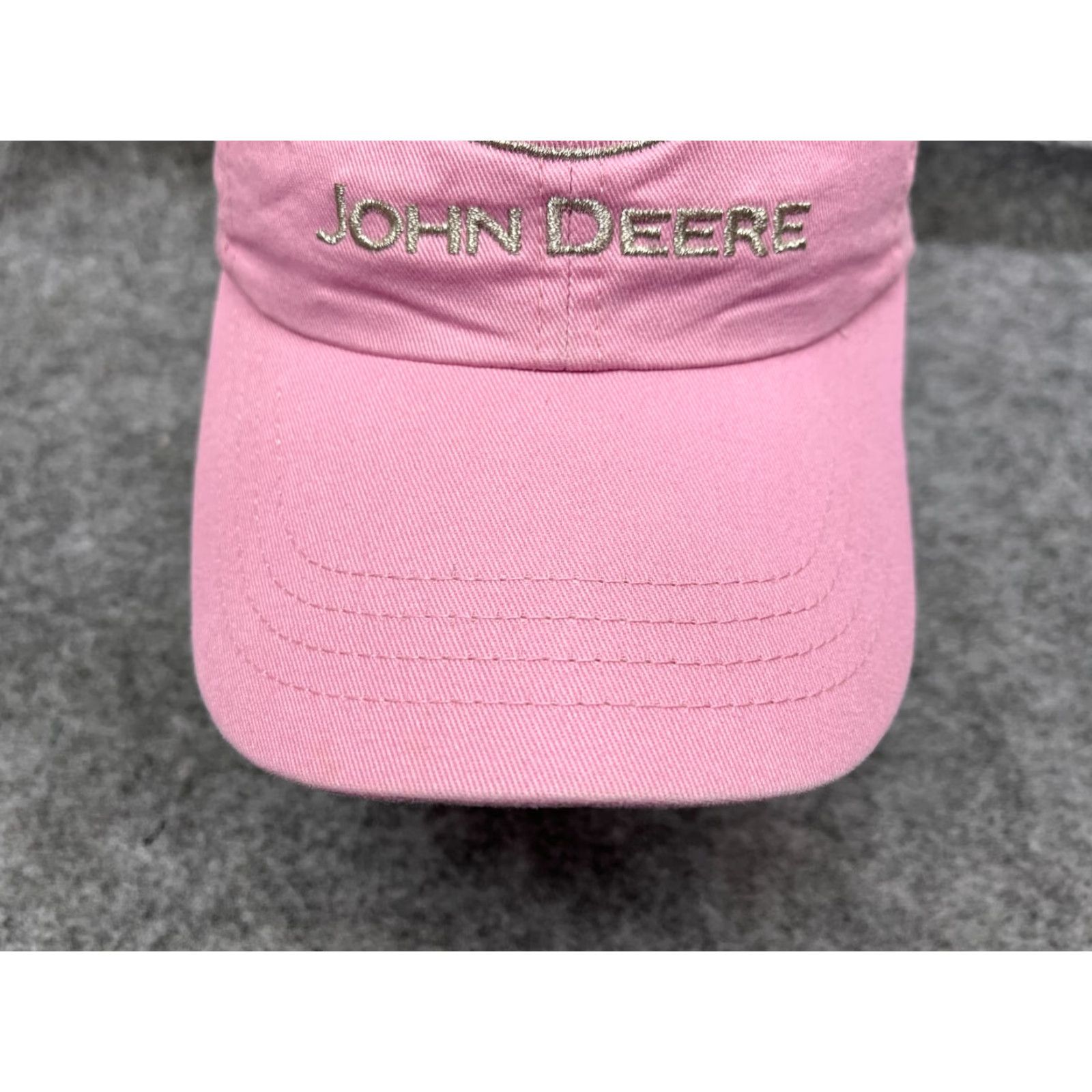 John Deere John Deere Hat Cap Strap Back Adult Pink Cotton Farm Equipment Crop Insurance Size ONE SIZE - 3 Thumbnail