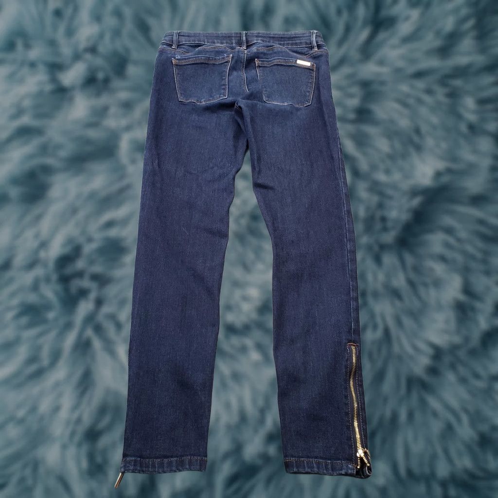 White House Black Market White House Black Market The Skimmer Jeans Womens 0 Blue Denim Stretch Ankle Zip Jeans Size 25" / US 0 / IT 36 - 1 Thumbnail