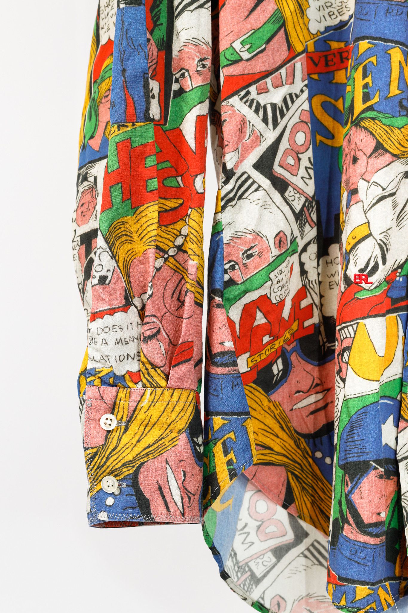 ERL ERL SS/23 Comic Book Multicolor Printed Cotton Shirt Size US XL / EU 56 / 4 - 6 Thumbnail