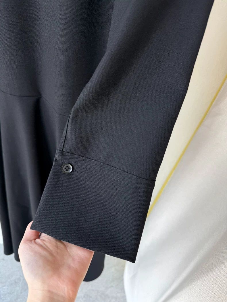 Yohji Yamamoto Yohji Yamamoto size 1 Noir irregular dimensional placket wo Size S / US 4 / IT 40 - 7 Thumbnail
