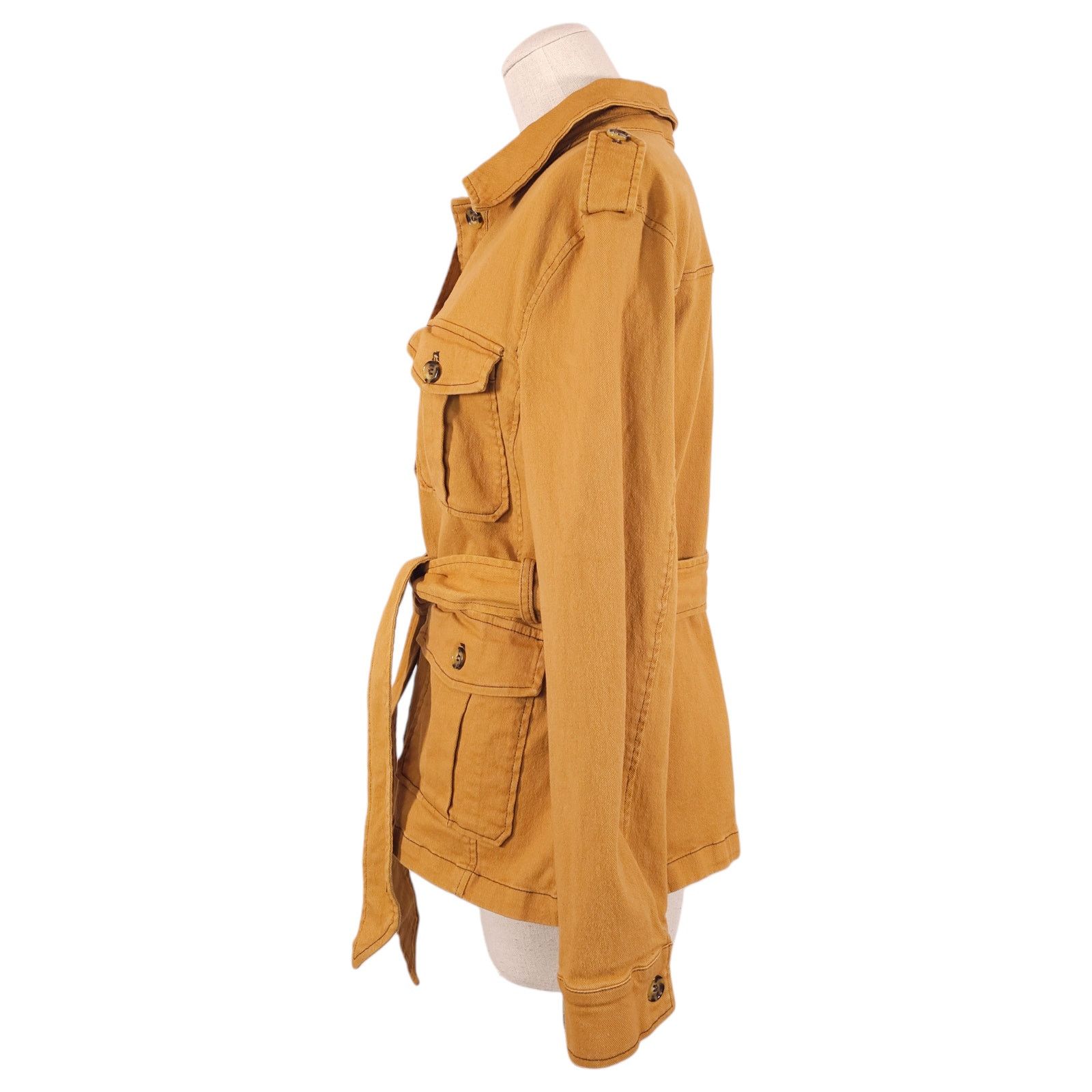 AVEC LES FILLES Avec Les Filles Belted Safari Jacket Camel Tan Sz Medium Size M / US 6-8 / IT 42-44 - 2 Thumbnail