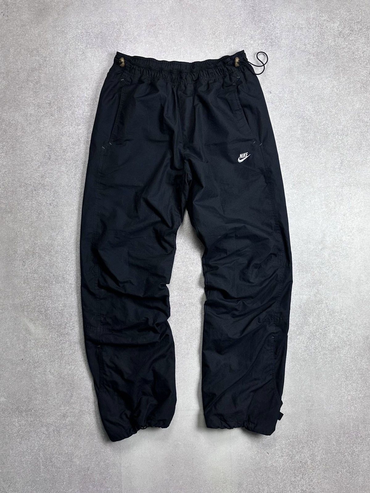 Nike Vintage 90s Nike Swoosh Nylon Y2K Track Pants M Size US 34 / EU 50 - 1 Thumbnail