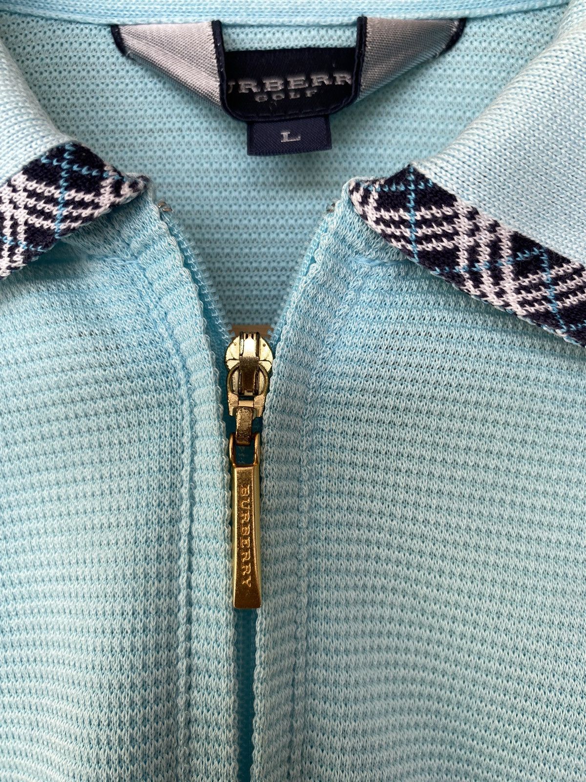 Vintage Vintage Burberry Golf Halfzipper Polo Shirt Size US L / EU 52-54 / 3 - 5 Thumbnail
