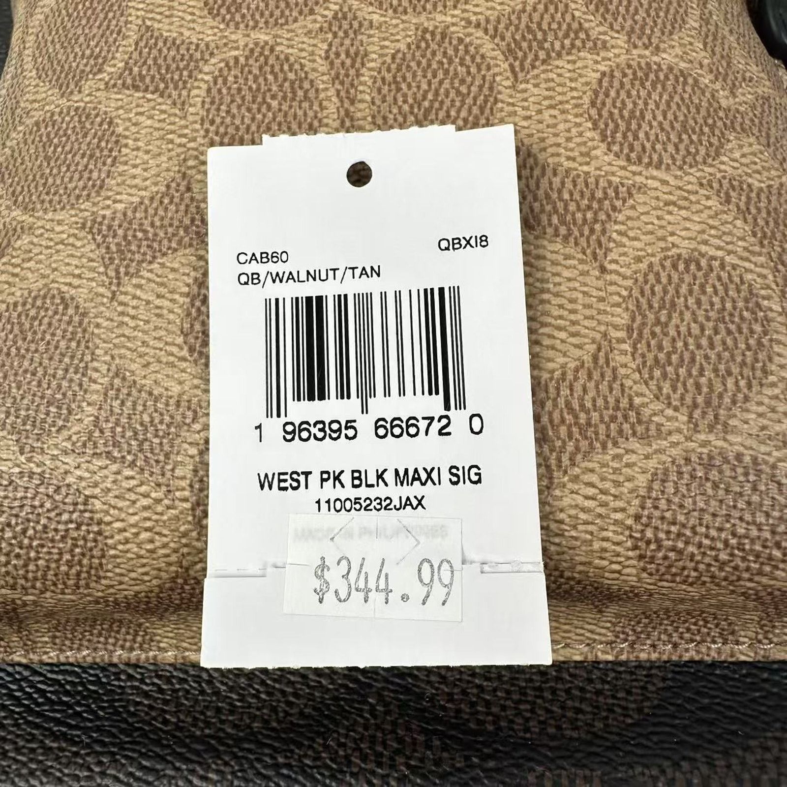 Coach COACH Men's West Pack Blocked Signature Canvas Walnut Tan Size ONE SIZE - 5 Thumbnail