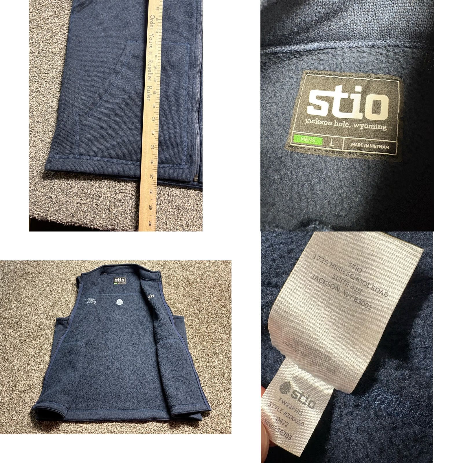 Vintage Stio Vest Mens L Blue Fleece Full Zip Outdoors Pockets Logo Size US L / EU 52-54 / 3 - 8 Thumbnail