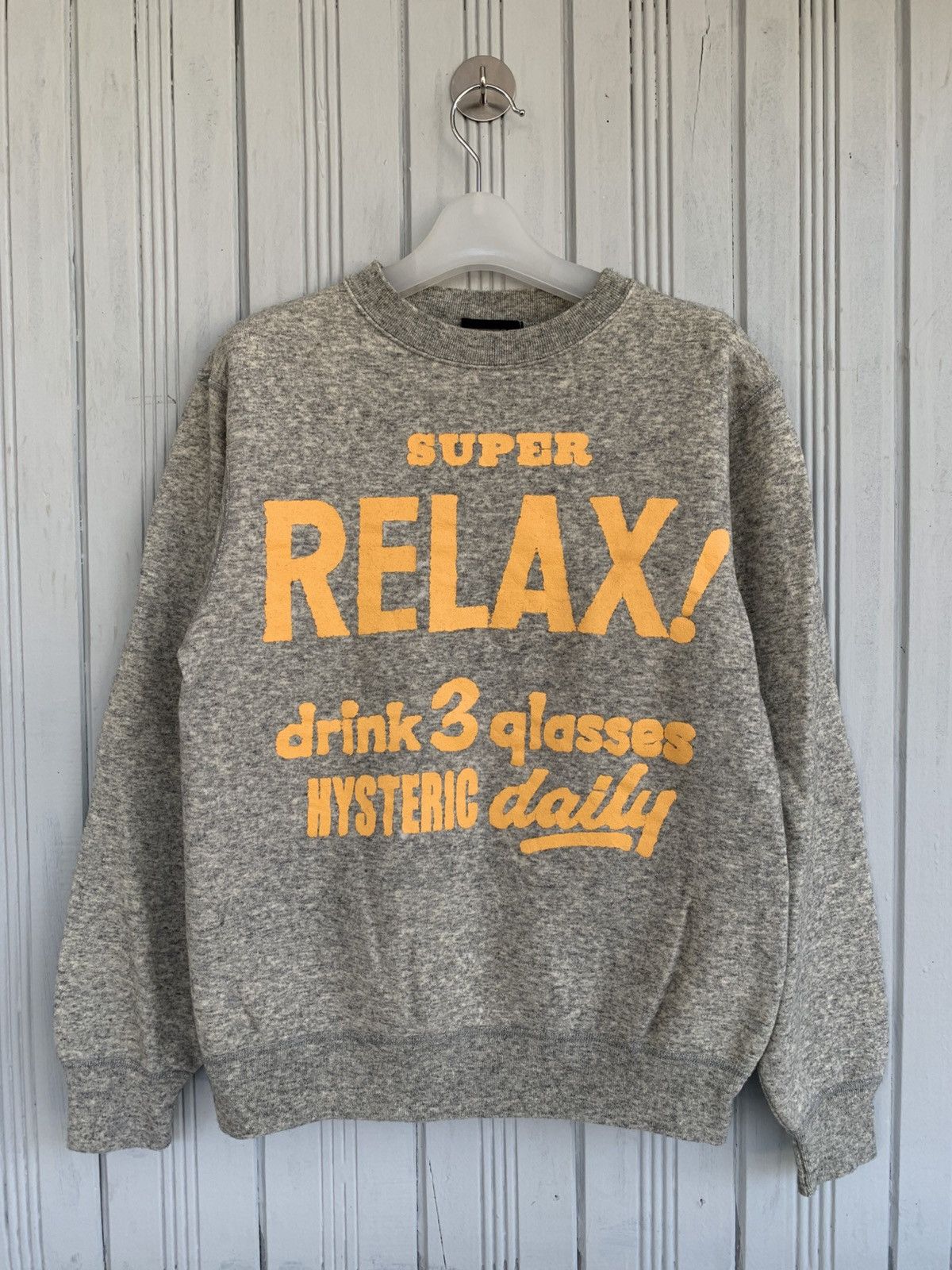 Hysteric Glamour Hysteric Glamour Super Relax Adult Gray Crewneck Sweatshirt Size US S / EU 44-46 / 1 - 1 Thumbnail