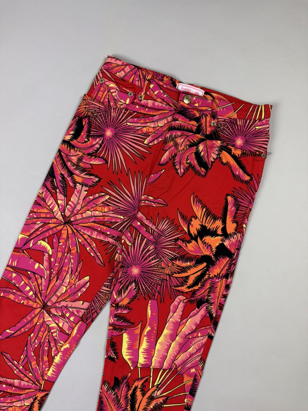 Versace Versace H&M Ladies Floral Pattern Ankle Zip Jeans Pants Size 28" / US 6 / IT 42 - 4 Thumbnail