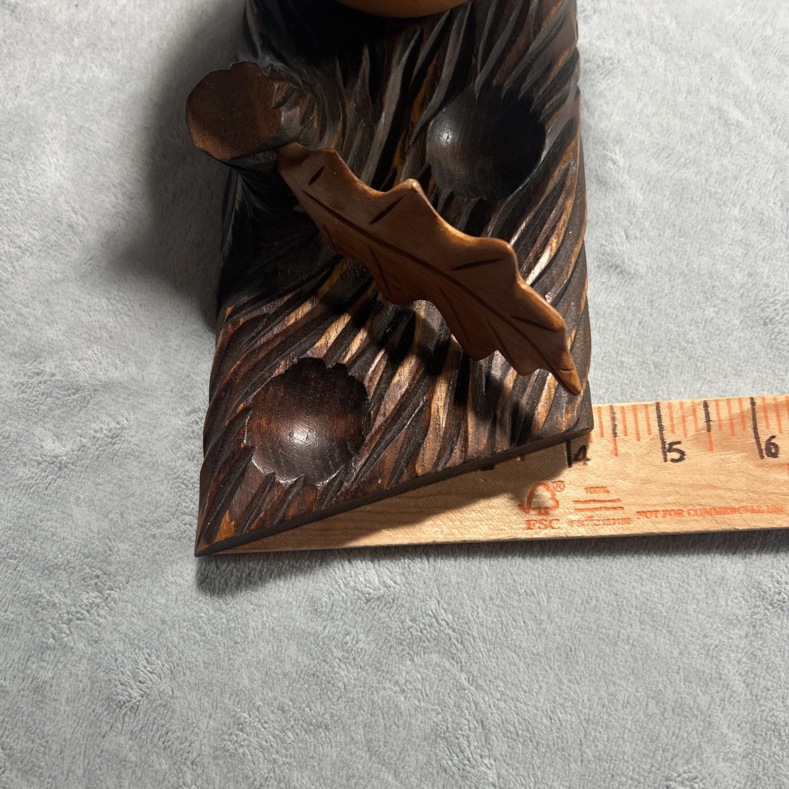 Vintage Antique 1890s Wooden Acorn Smoking Pipe Stand Ashtray Holder Size ONE SIZE - 7 Thumbnail