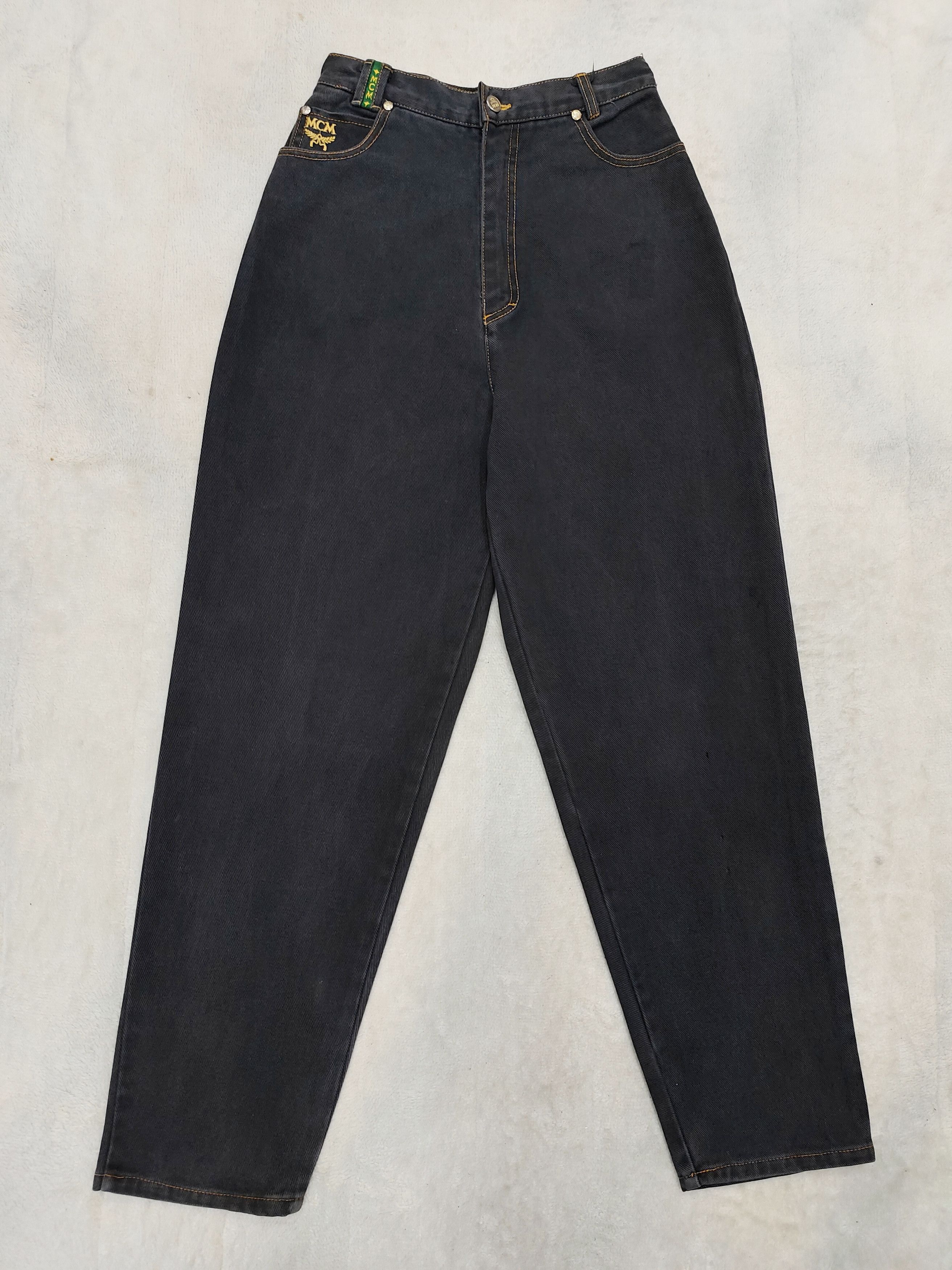 MCM 90s MCM- Embroidered Logo Y2K Archive Washed Jeans Size 29" - 5 Thumbnail