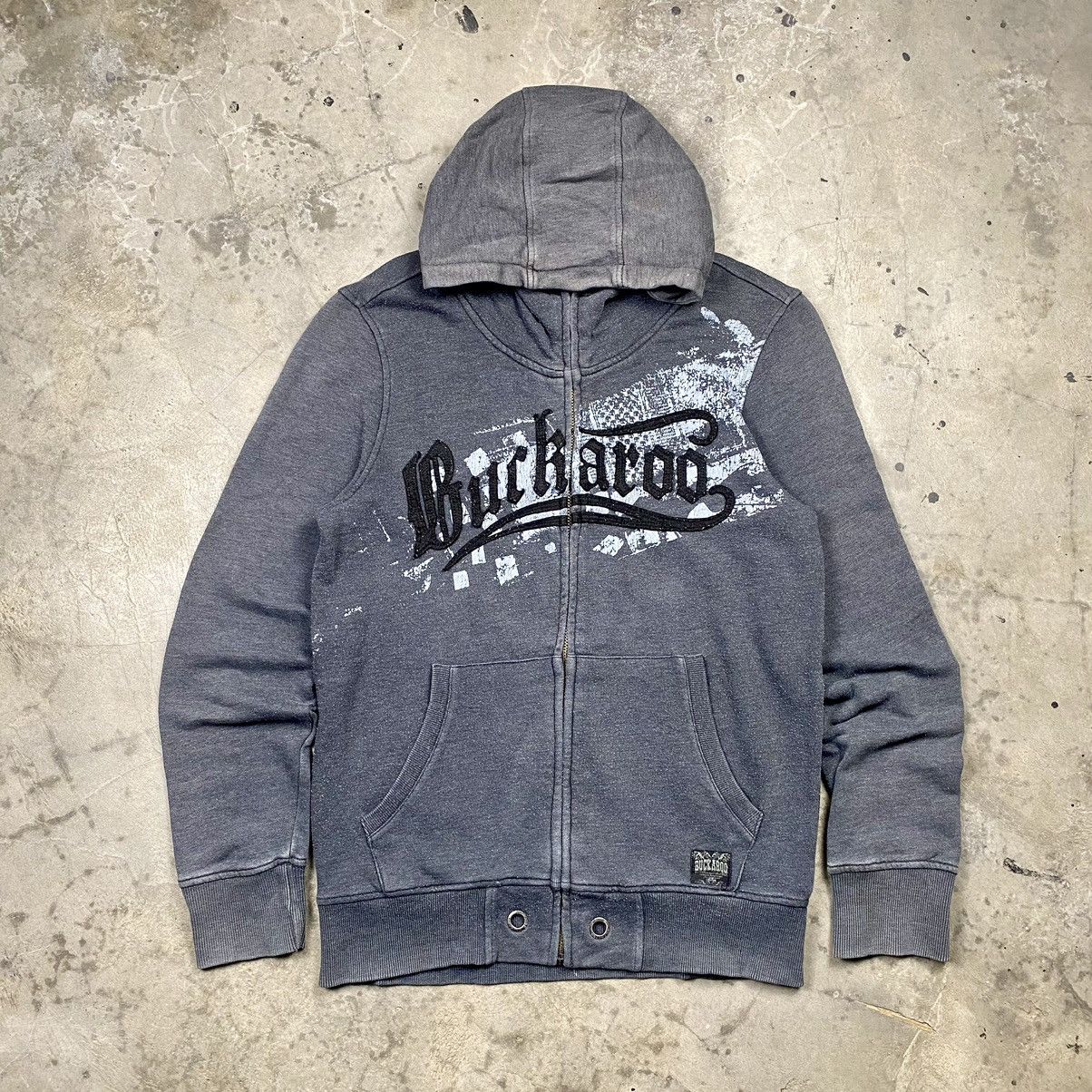 ★BUCKAROO★ Nylon Pigdyed Hooded Jumper Light Grey B252Z210 GRYPH HOODIE | Worst Behavior Online-Shop