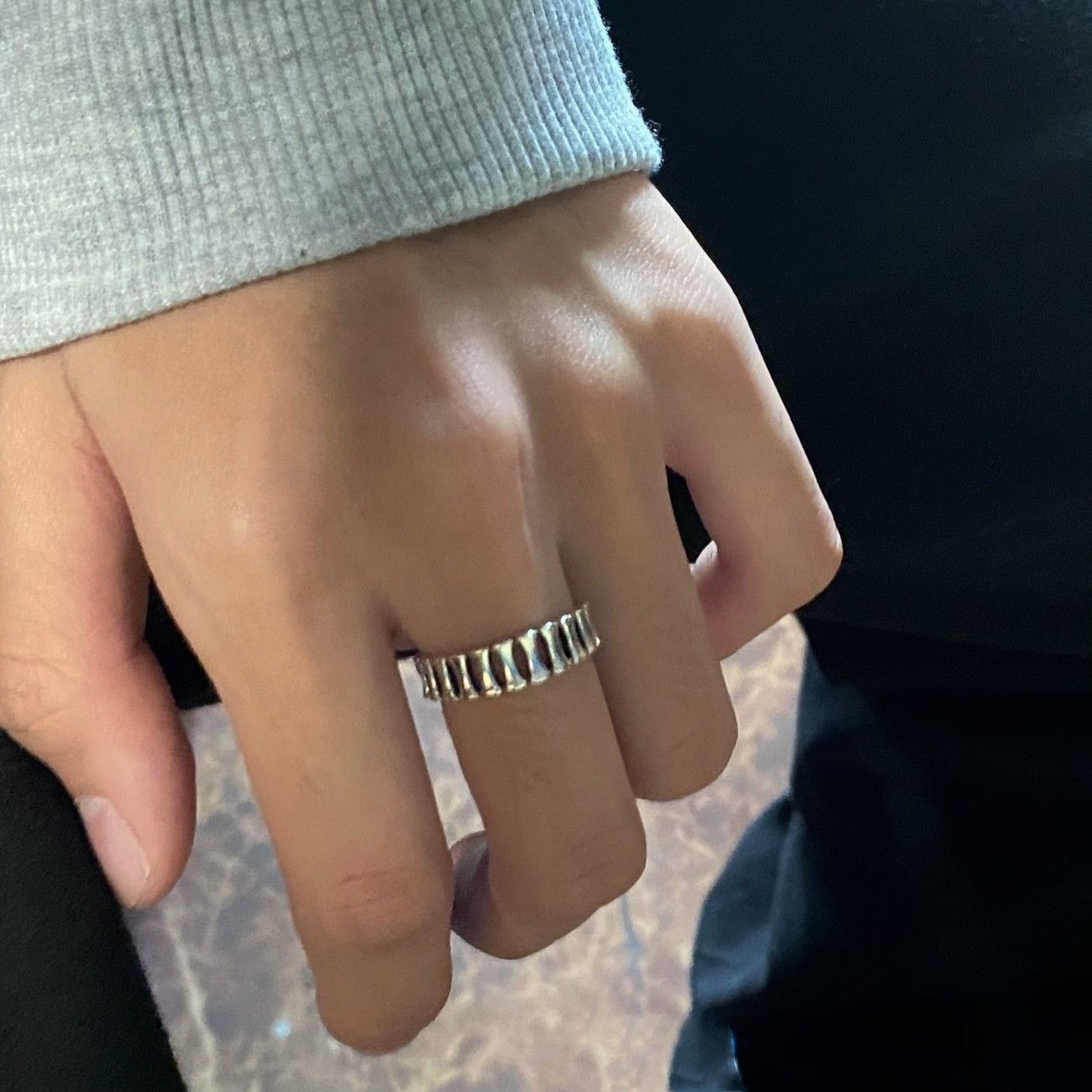 Jewelry Vintage Jewelry Rings Open Size Chrome Ring (Size 7-13) Size ONE SIZE - 2 Thumbnail