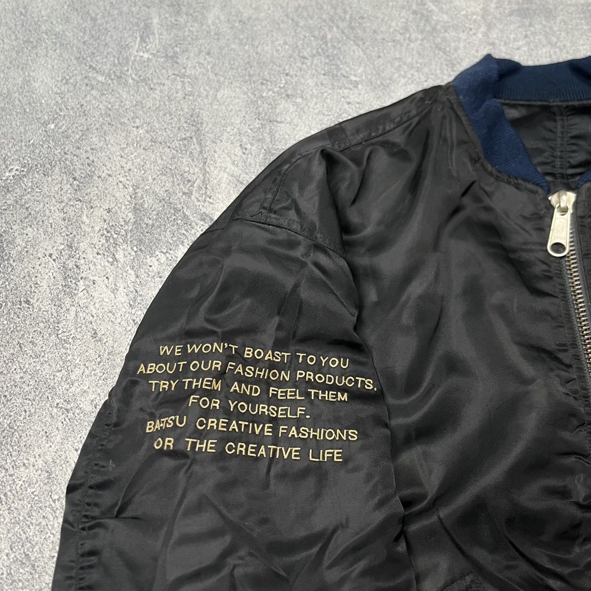 Japanese Brand 💸NEED GONE💸 Reversible Bomber Jacket BA-TSU Type MA1 Size US XL / EU 56 / 4 - 9 Thumbnail