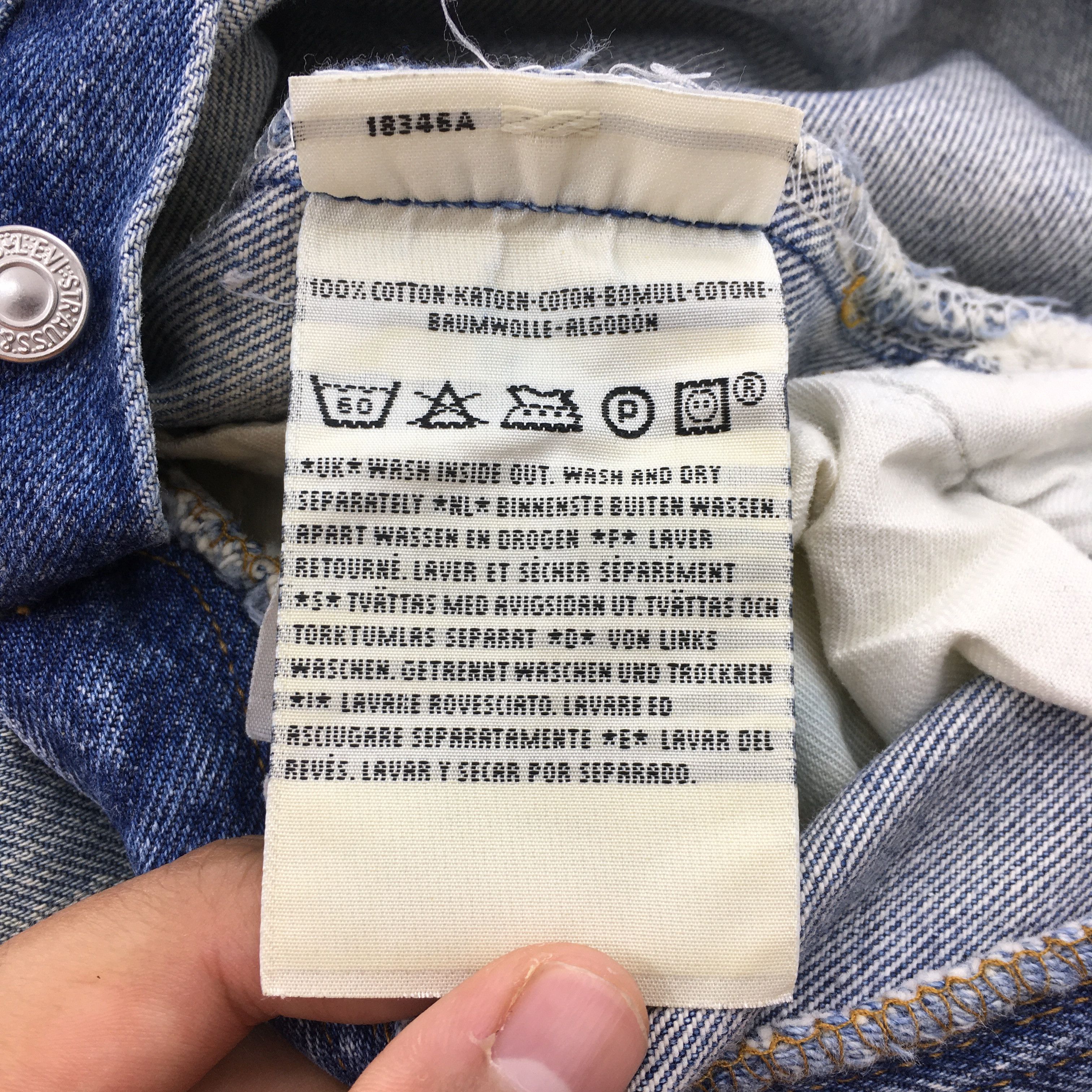 Levi's Size 29x32 Vintage 90s Levi's 501 Faded Blue Jeans S965 Size US 29 - 13 Thumbnail