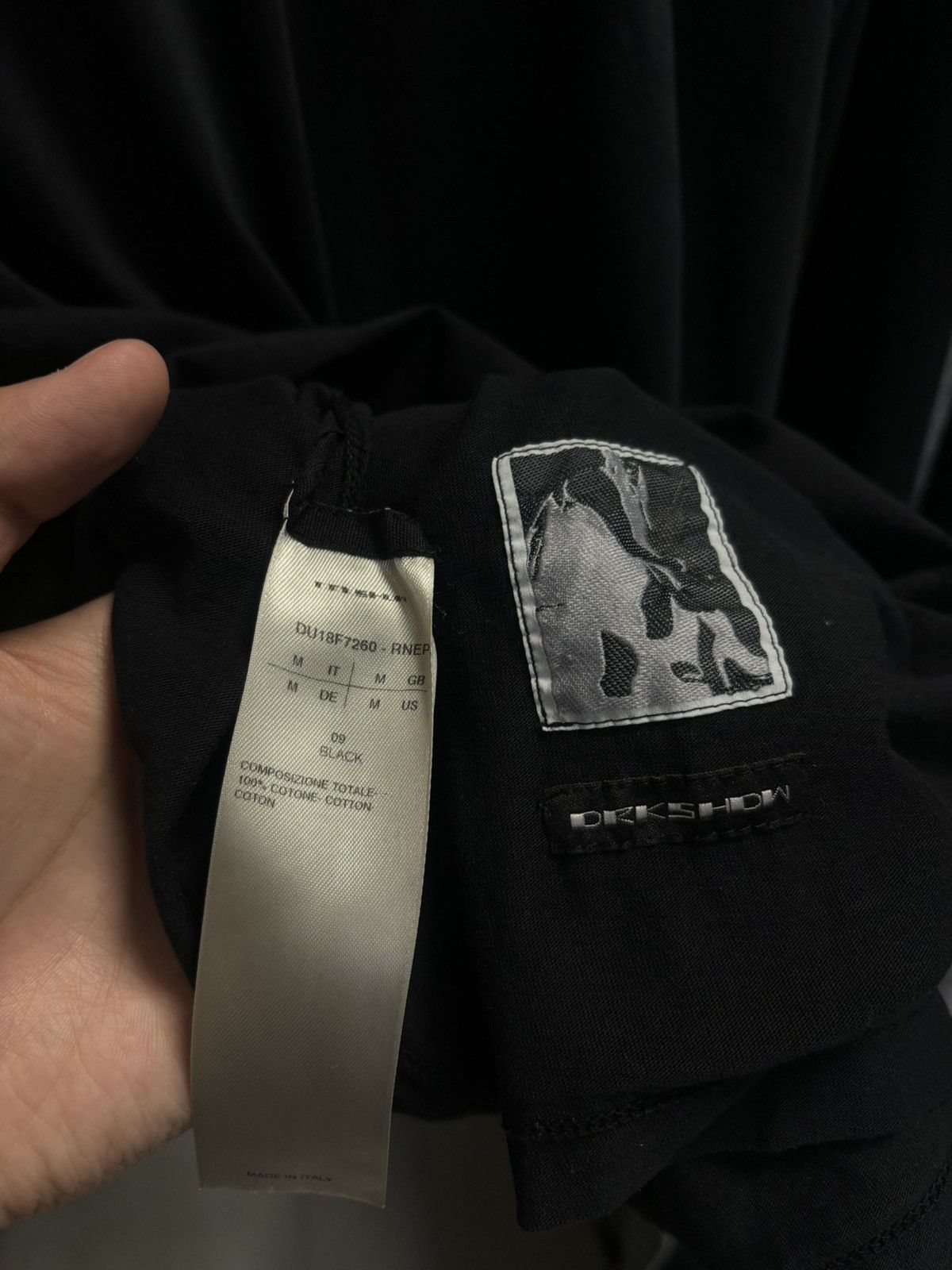 Rick Owens Rick Owens Drkshdw Black Patch Level Long Sleeve Size US L / EU 52-54 / 3 - 5 Thumbnail