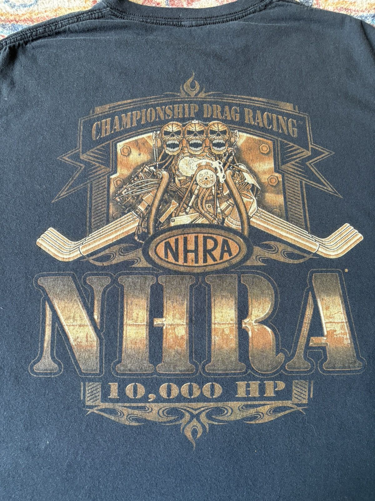 Vintage Vintage NHRA Racing Skulls T-shirt Size XL Size US XL / EU 56 / 4 - 5 Thumbnail