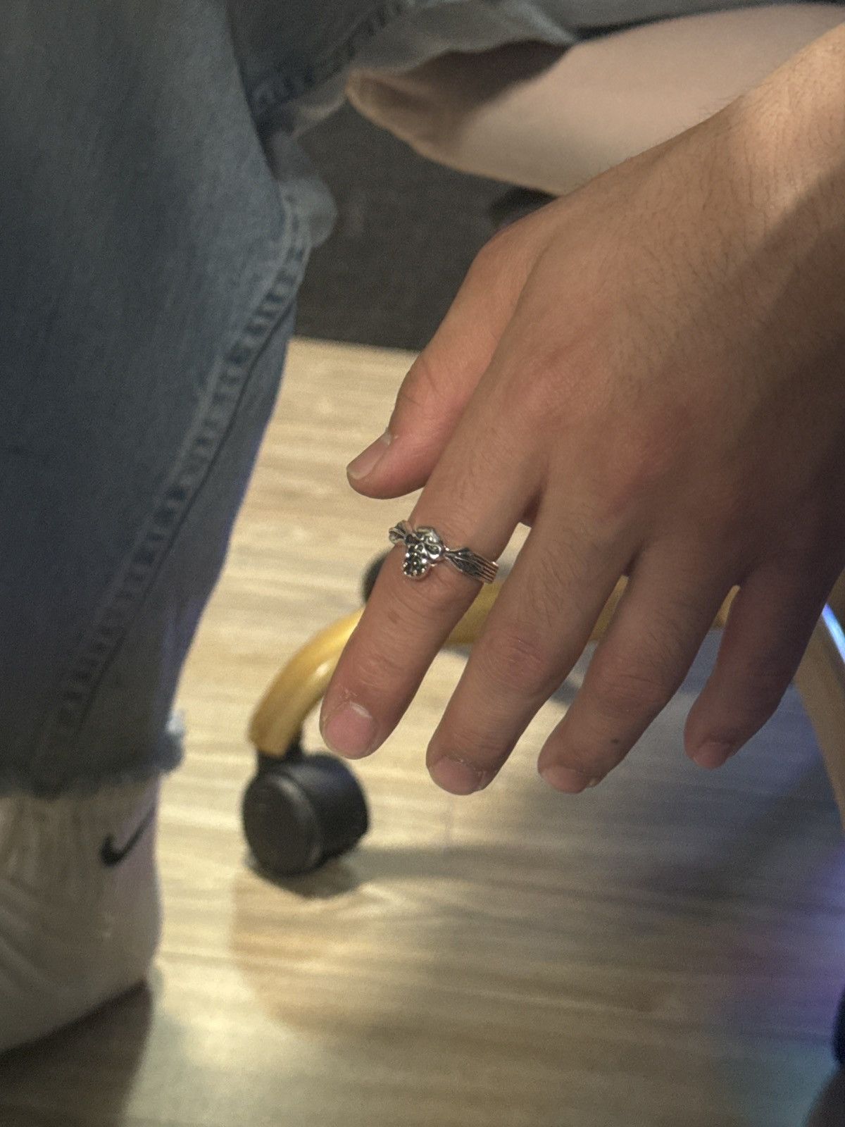 Jewelry × Vintage Sterling silver skull goblin ring Size ONE SIZE - 4 Thumbnail