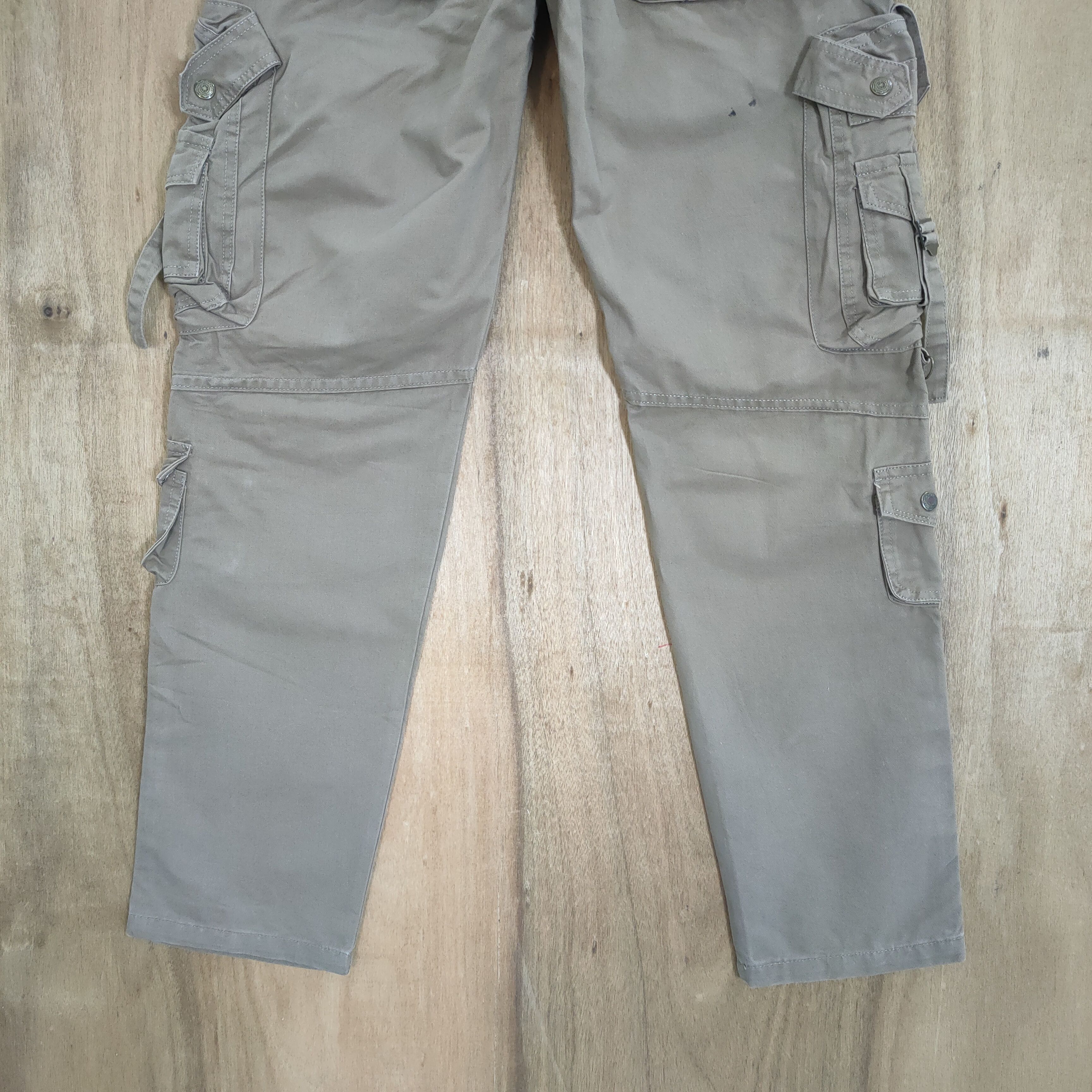 Japanese Brand 10 POCKET MULTIPOCKET BROWN CARGO PANTS Size US 32 / EU 48 - 9 Thumbnail