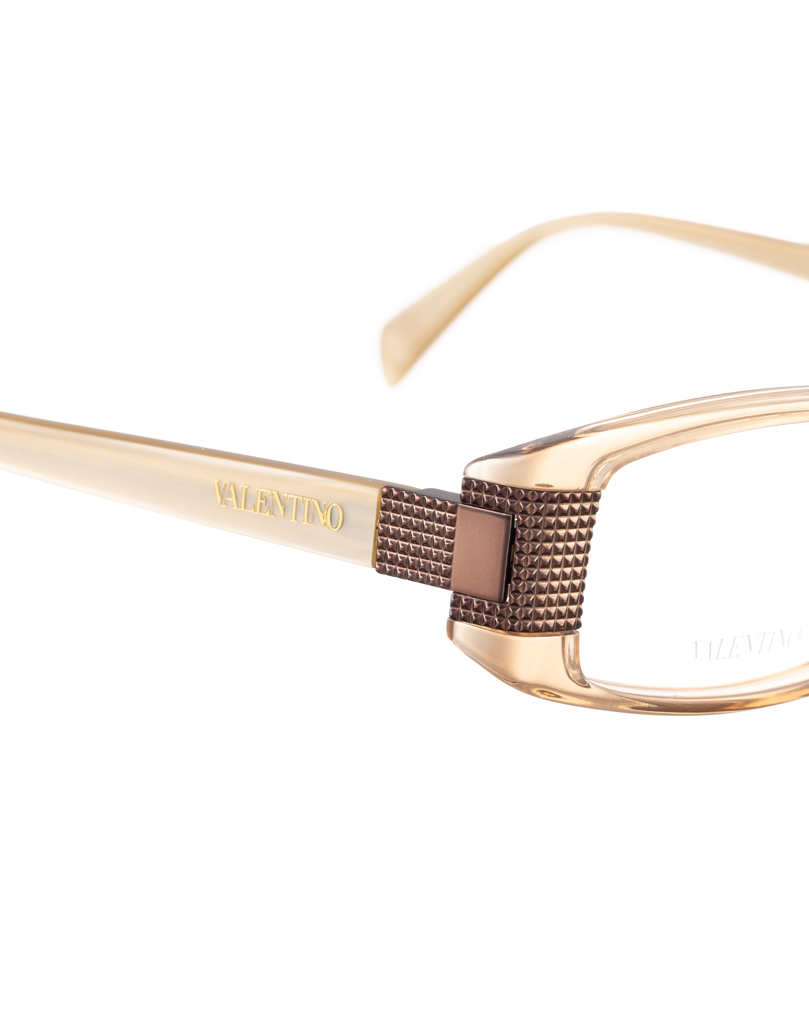 Valentino Valentino 00s Brown Beige Transparent Plastic Glasses Size ONE SIZE - 3 Thumbnail