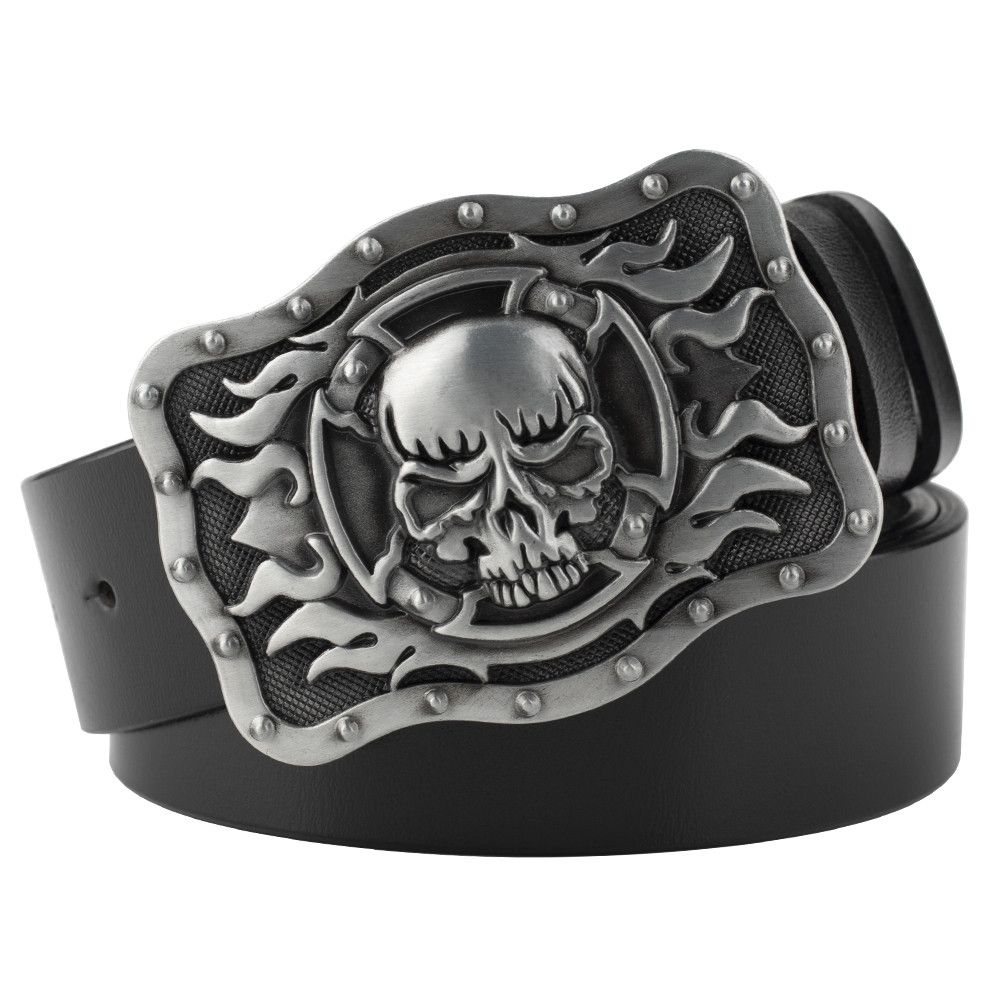Designer Skull Rare Vintage Belt Riveted Belts Menswear Accessories Size ONE SIZE - 1 Thumbnail