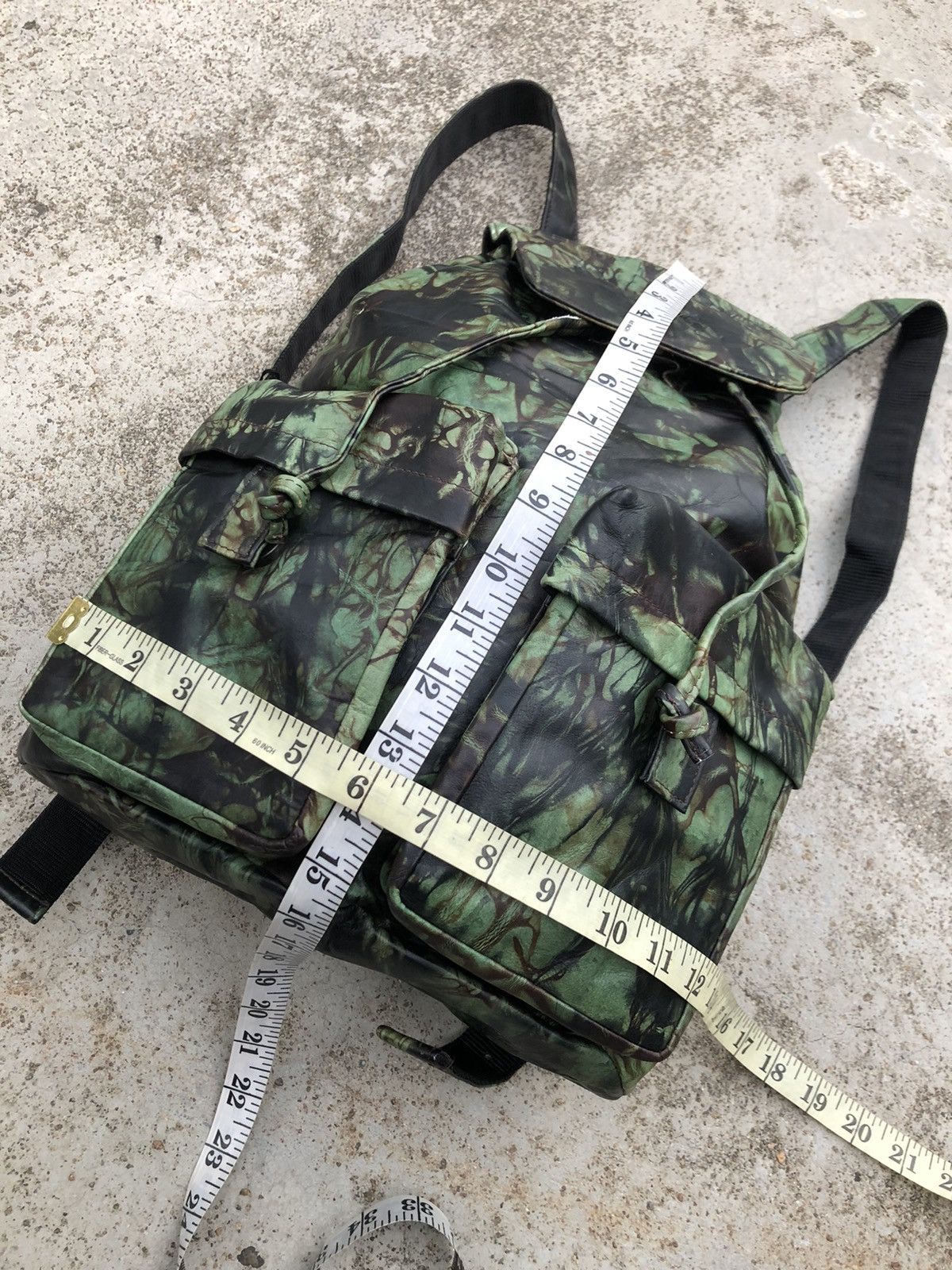 Jean Paul Gaultier VINTAGE JEAN PAUL GAULTIER CAMO STYLE LEATHER BACKPACK Size ONE SIZE - 18 Thumbnail