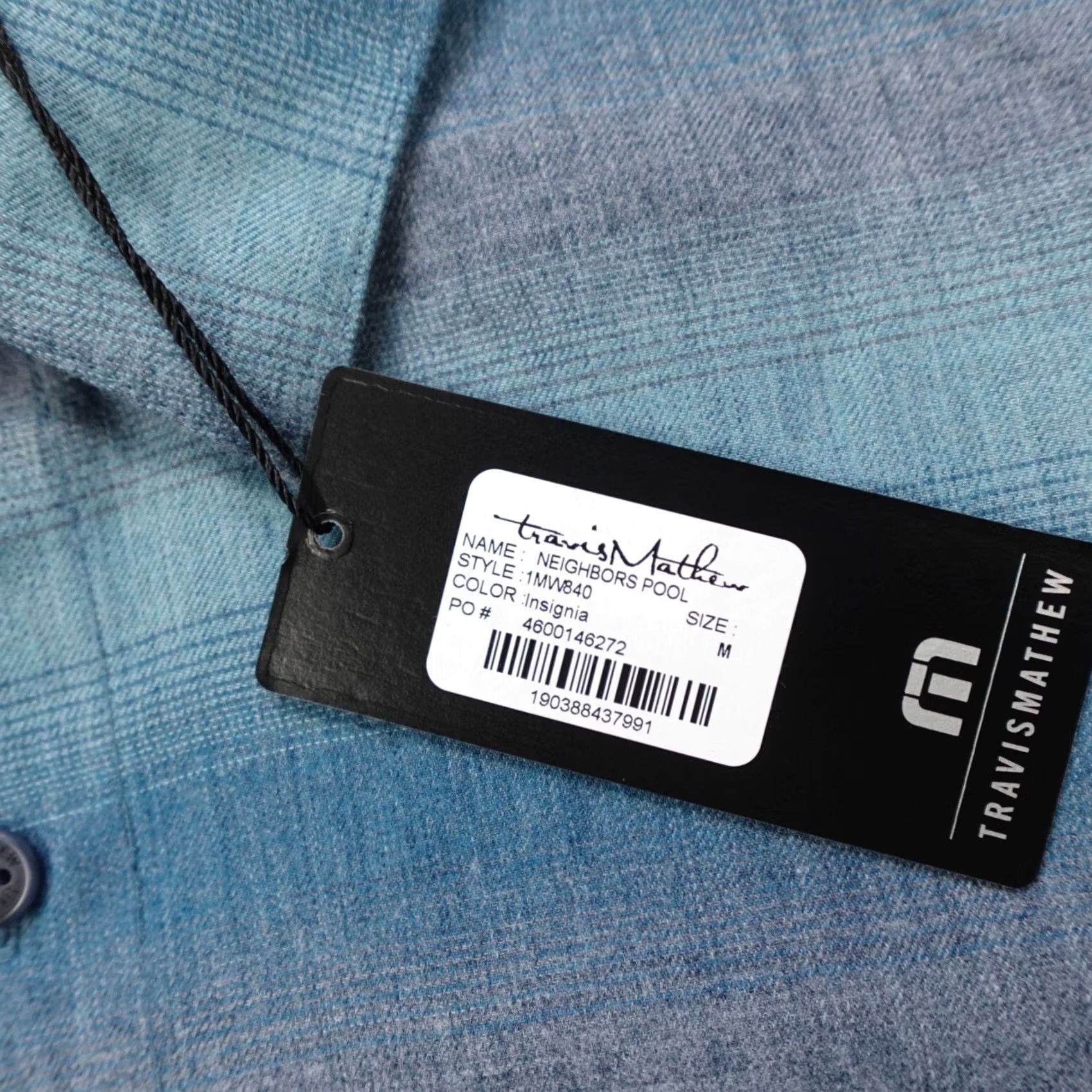 TravisMathew Travis Mathew Neighbors Pool Button Shirt Soft Lightweight Insignia Blue Size M Shirt Men Size US M / EU 48-50 / 2 - 3 Thumbnail